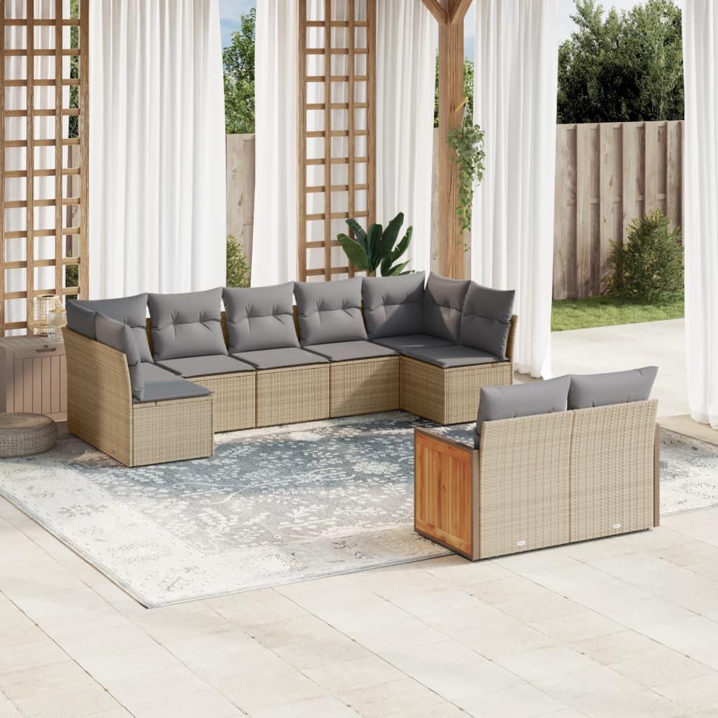 VidaXL Garten sofagarnitur poly-rattan