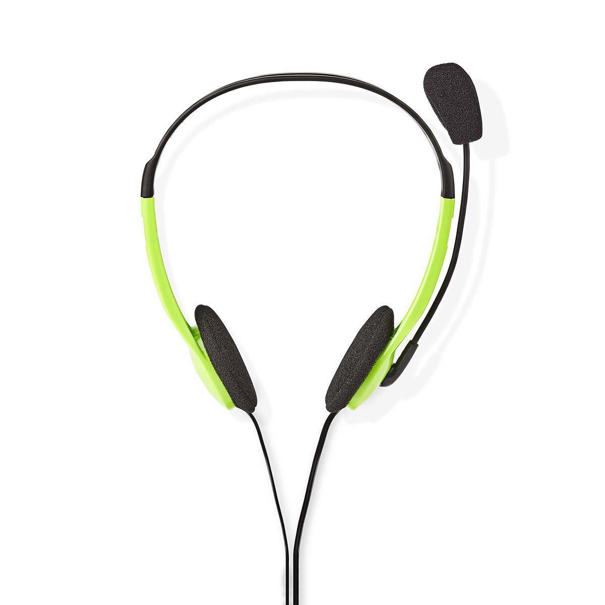 Nedis PC -Headset | On-Ear | Stereo | 2x 3,5 mm | Faltbares Mikrofon | Grün