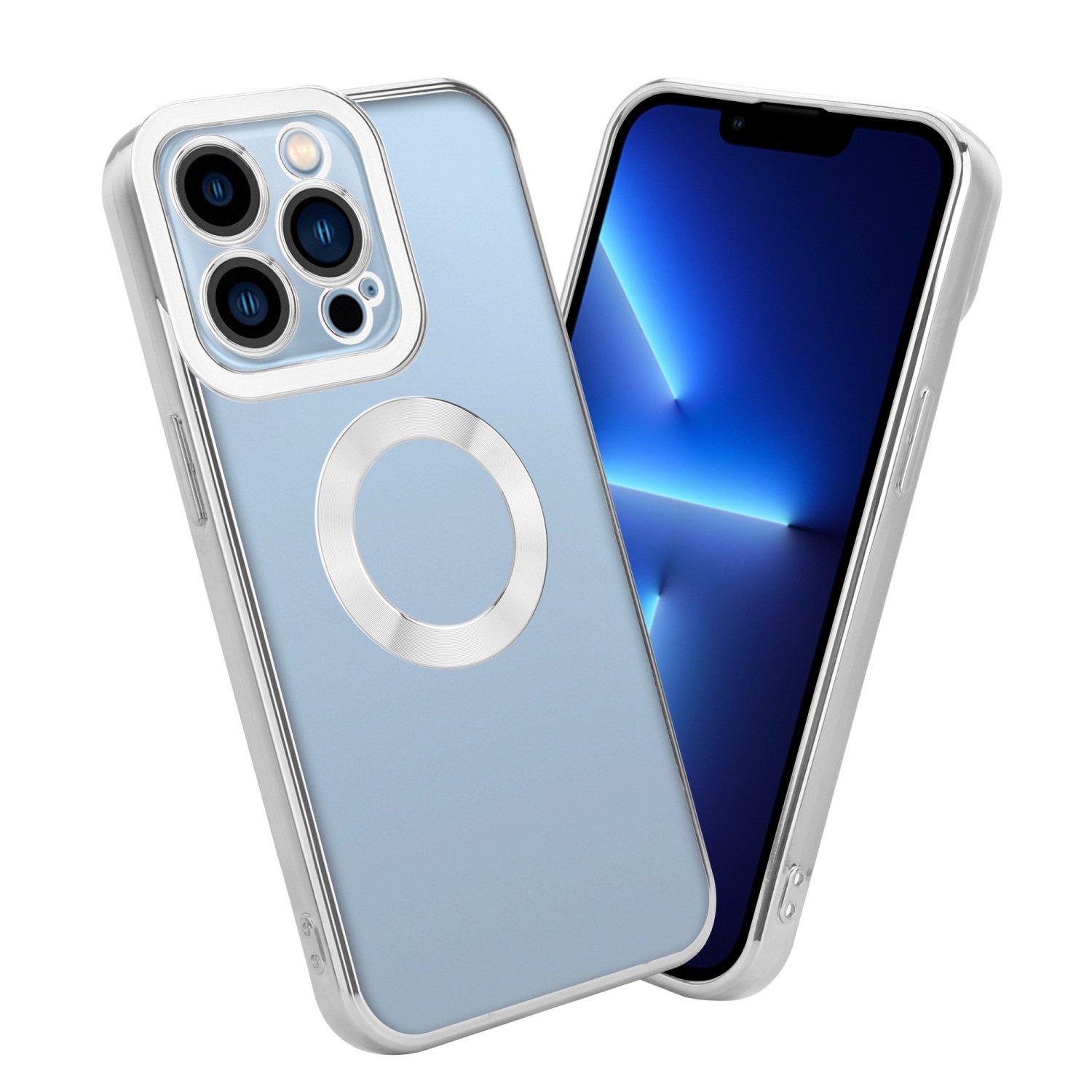 Cadorabo Hülle für Apple iPhone 13 PRO MAX mit Chrome Applikation