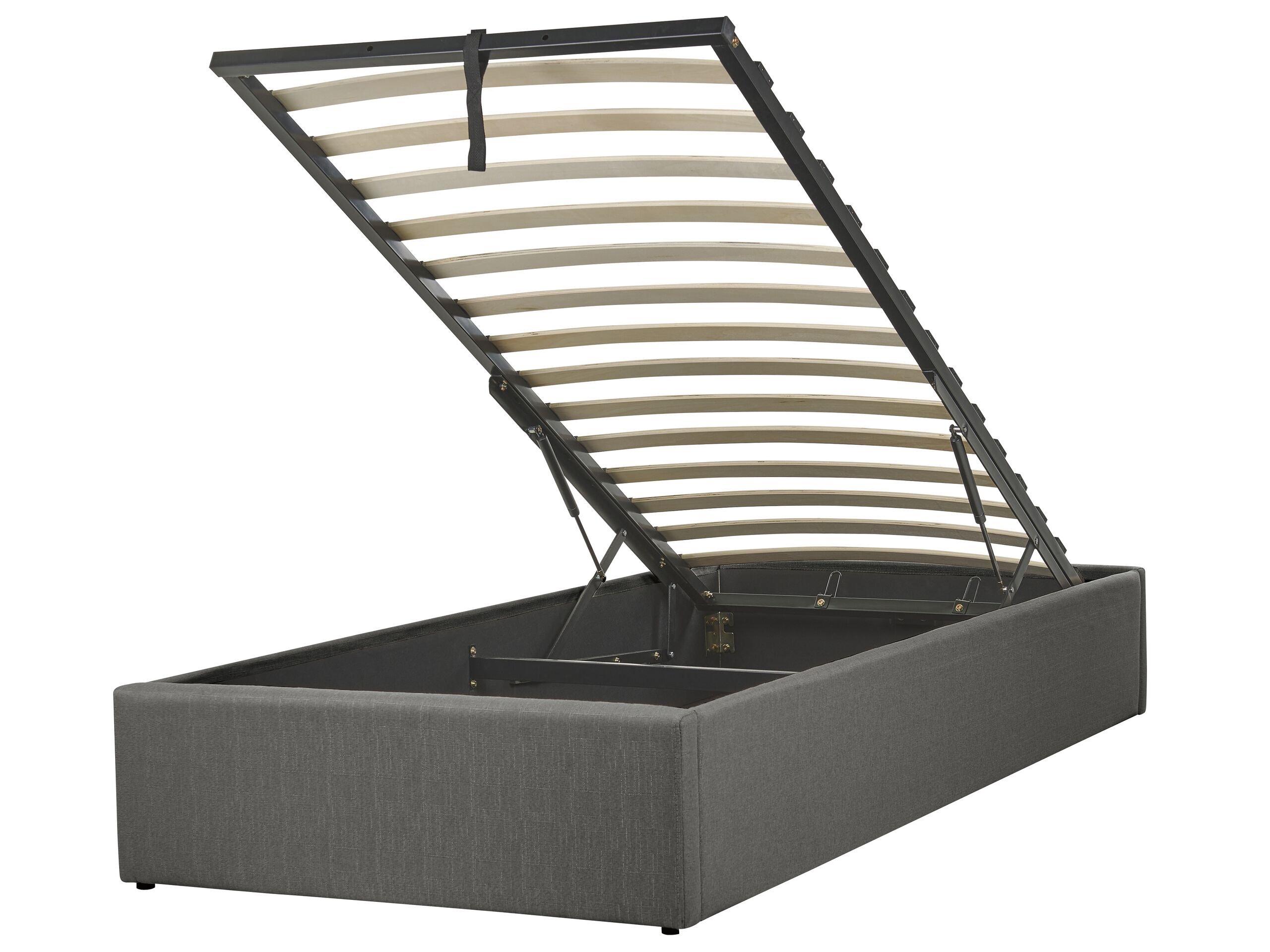 Beliani Bett mit Lattenrost aus Polyester Klassisch DINAN