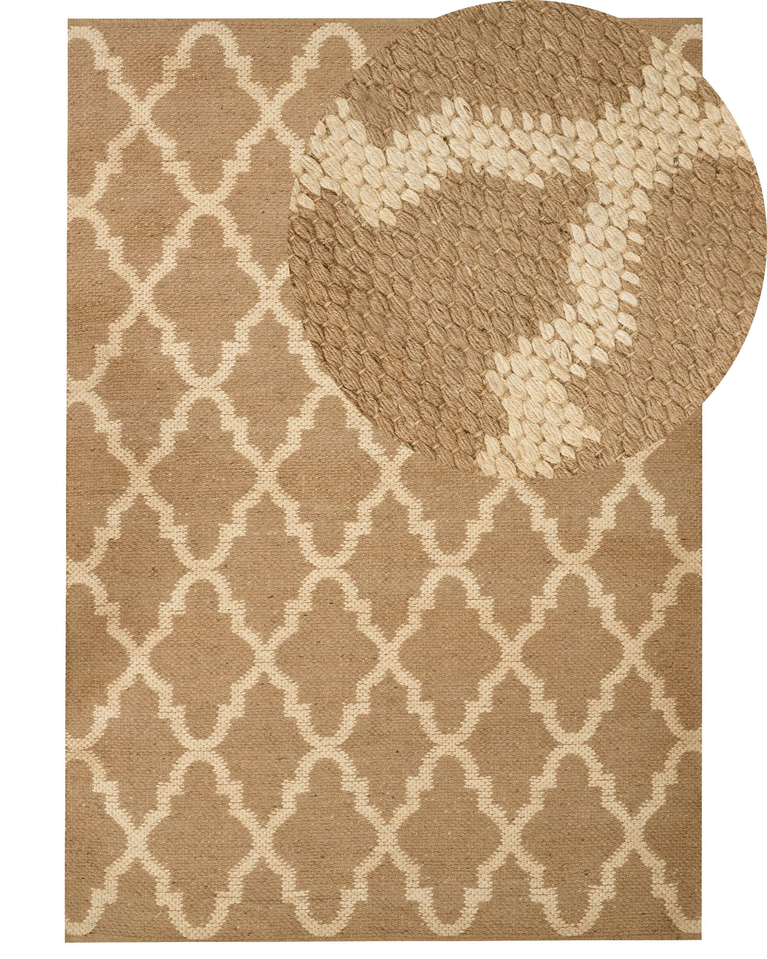 Beliani Teppich aus Jute Boho MERMER