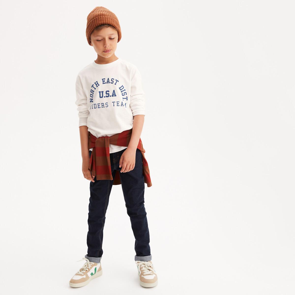 La Redoute Collections Shirt mit langen Ärmeln und Messageprint