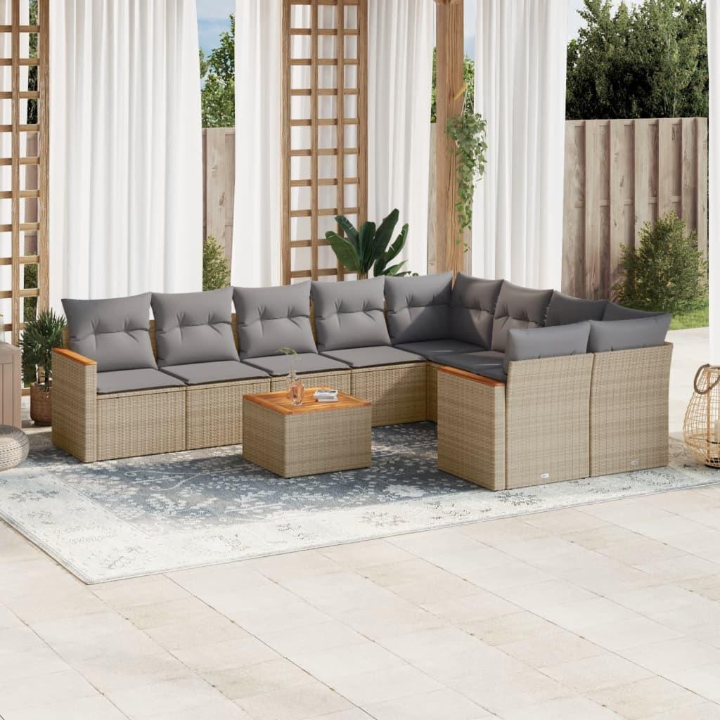 VidaXL Garten sofagarnitur poly-rattan