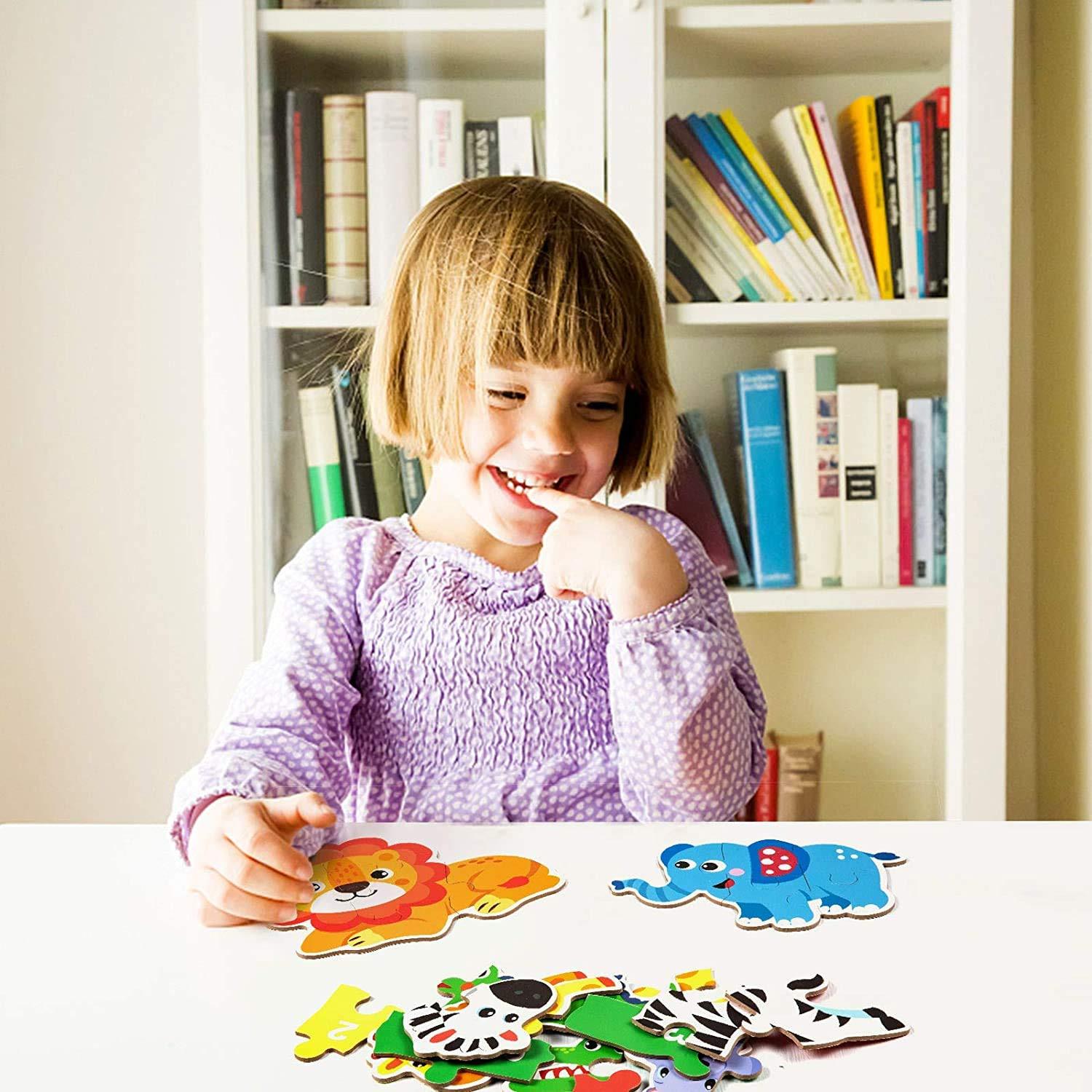 Activity-board Kinderpuzzle, 6-teiliges Holzpuzzle, Formenpuzzle Frühes Lernspielzeug