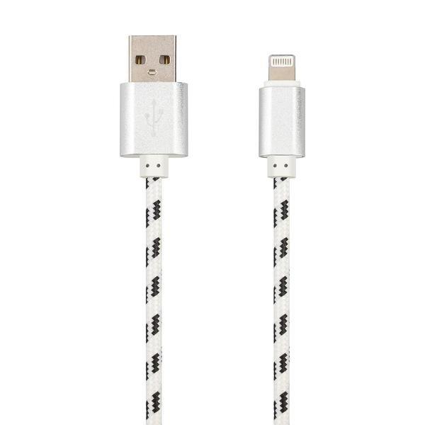 eStore Lightning-auf-USB-Ladekabel, Gewebt - 2 m