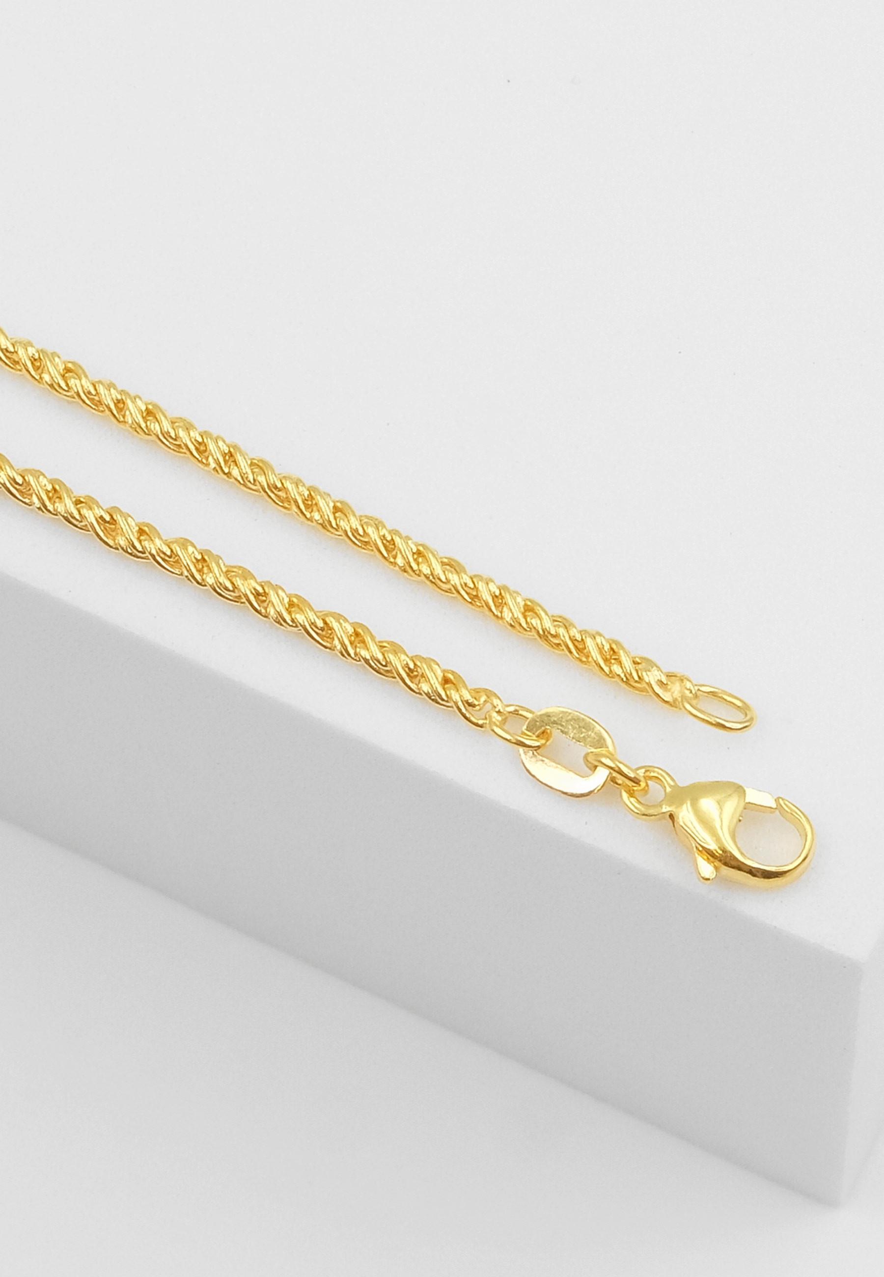 MUAU Schmuck Bracelet Doppelanker linksgedreht Gelbgold 750, 1.9mm, 19cm