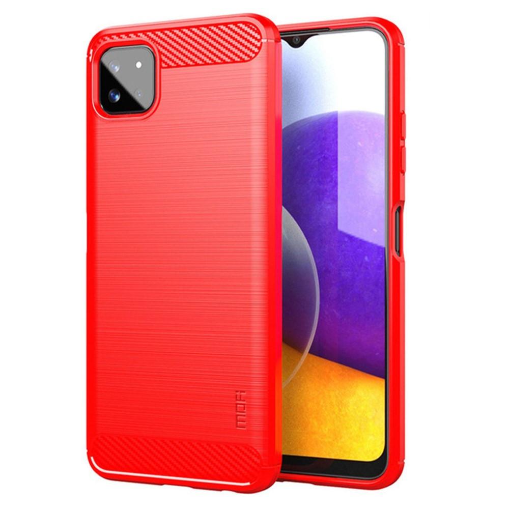 Cover-Discount Galaxy A22 5G - Metall Carbon Look Hülle