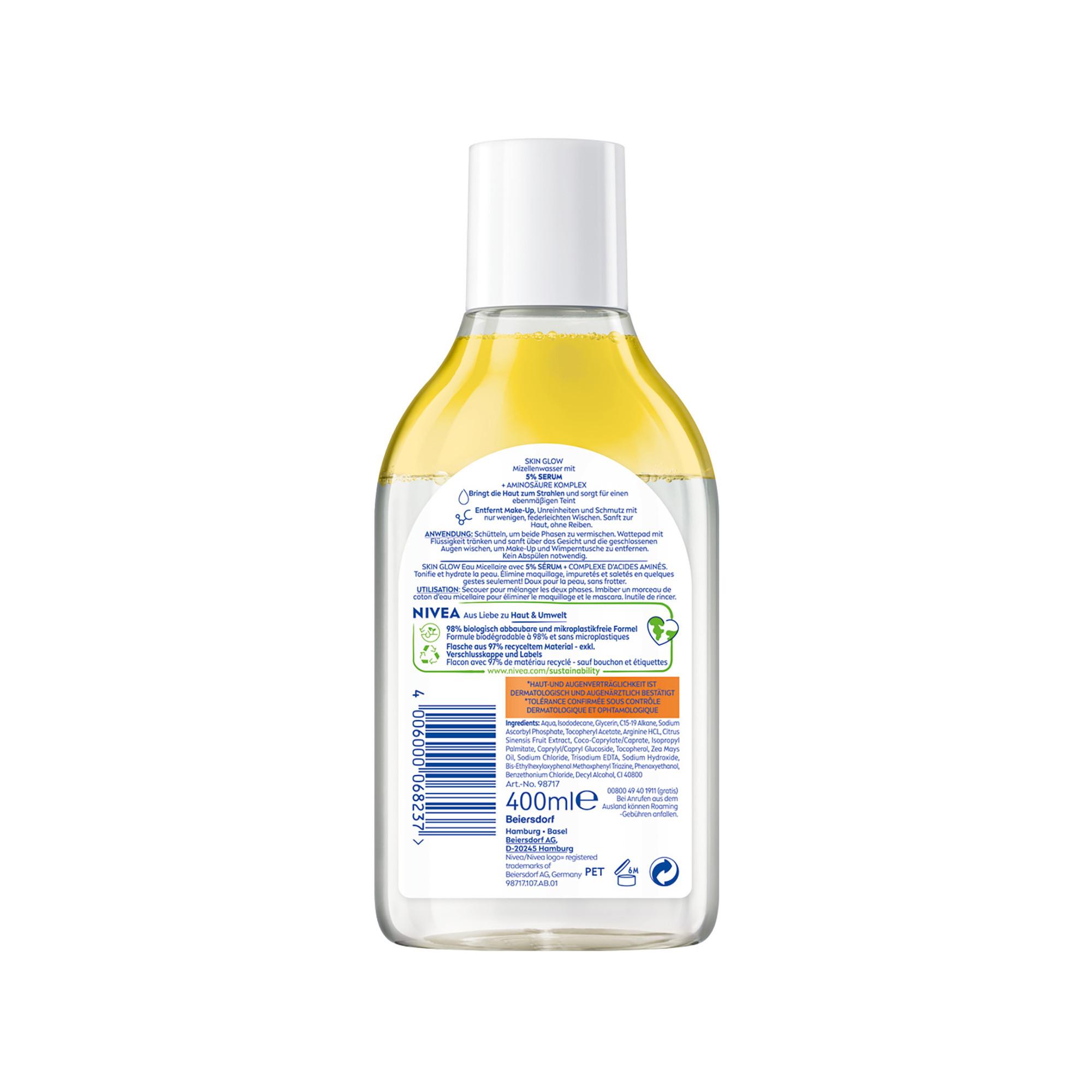NIVEA Face Cleansing Skin Glow Serum Mizellenwasser