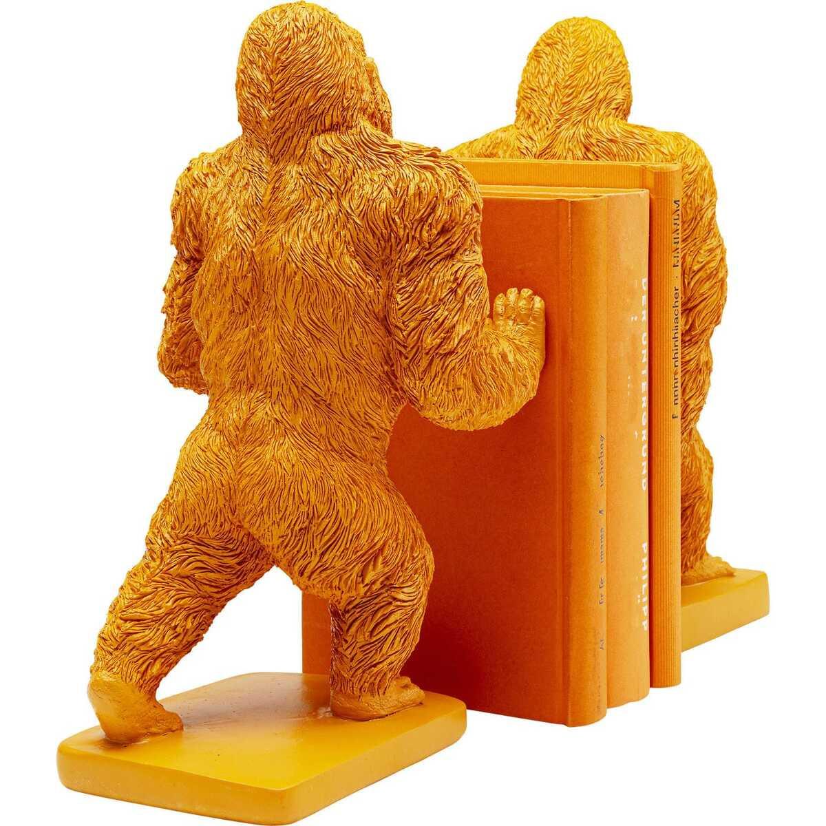 KARE Design Buchstütze Gorilla orange (2er-Set)