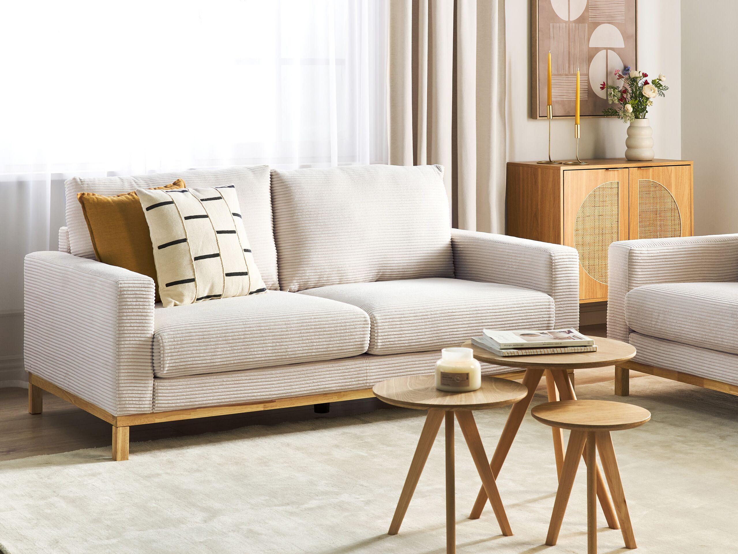 Beliani 2 Sitzer Sofa aus Cord Modern SIGGARD
