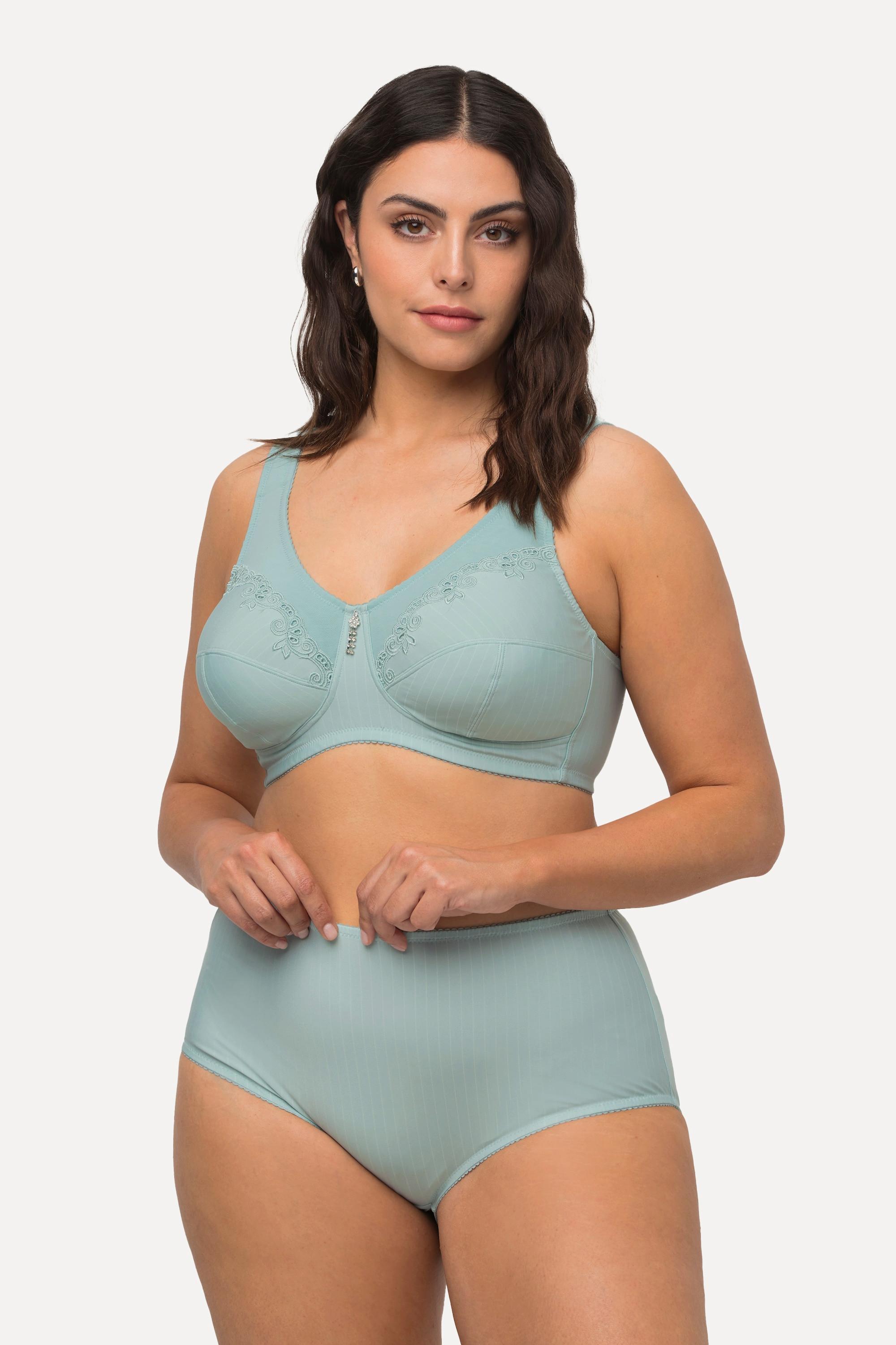 Ulla Popken Midislips, 2er-Pack, Nadelstreifen, höher geschnitten