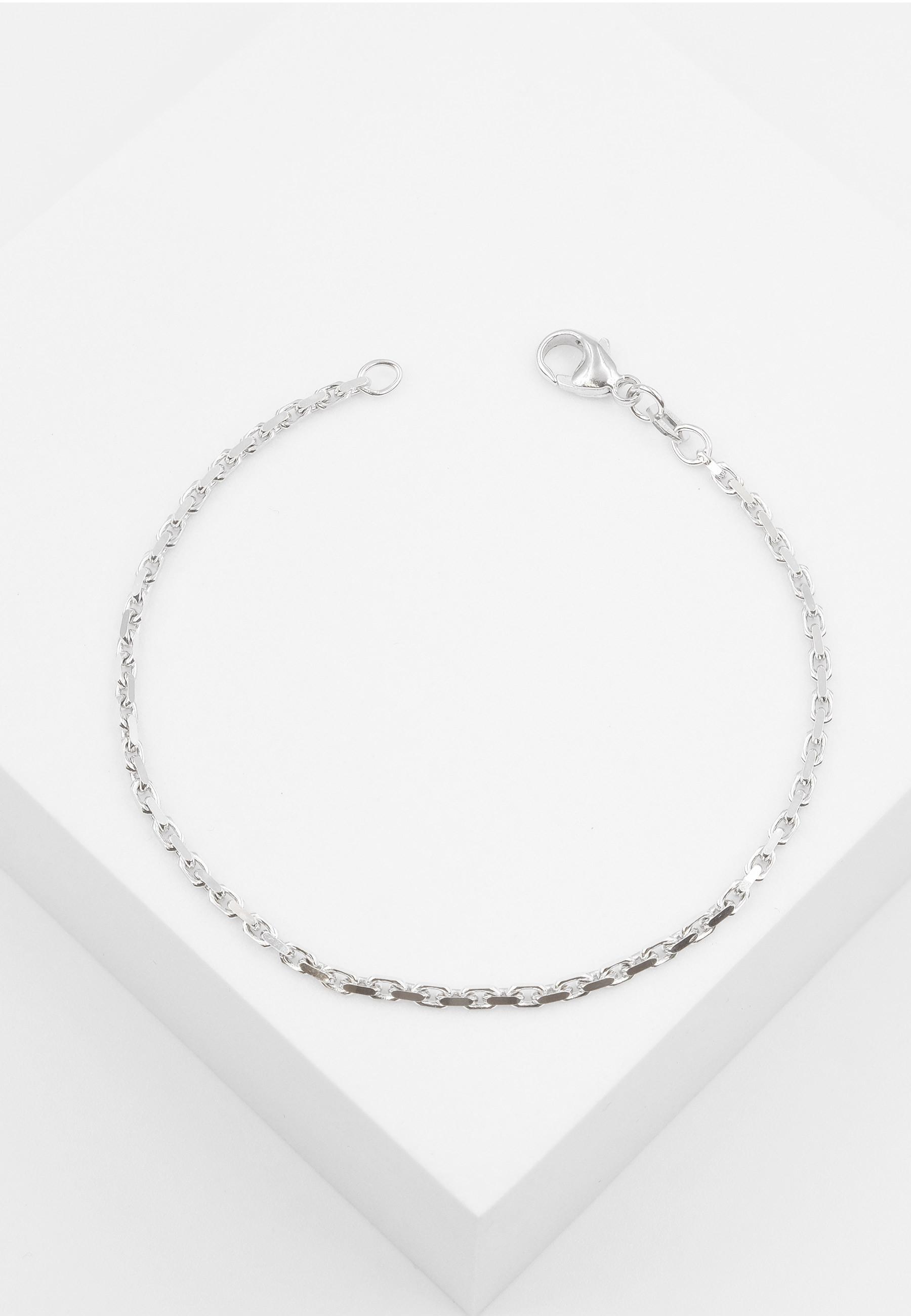 MUAU Schmuck Bracelet Anker Weissgold 750, 2mm, 19cm
