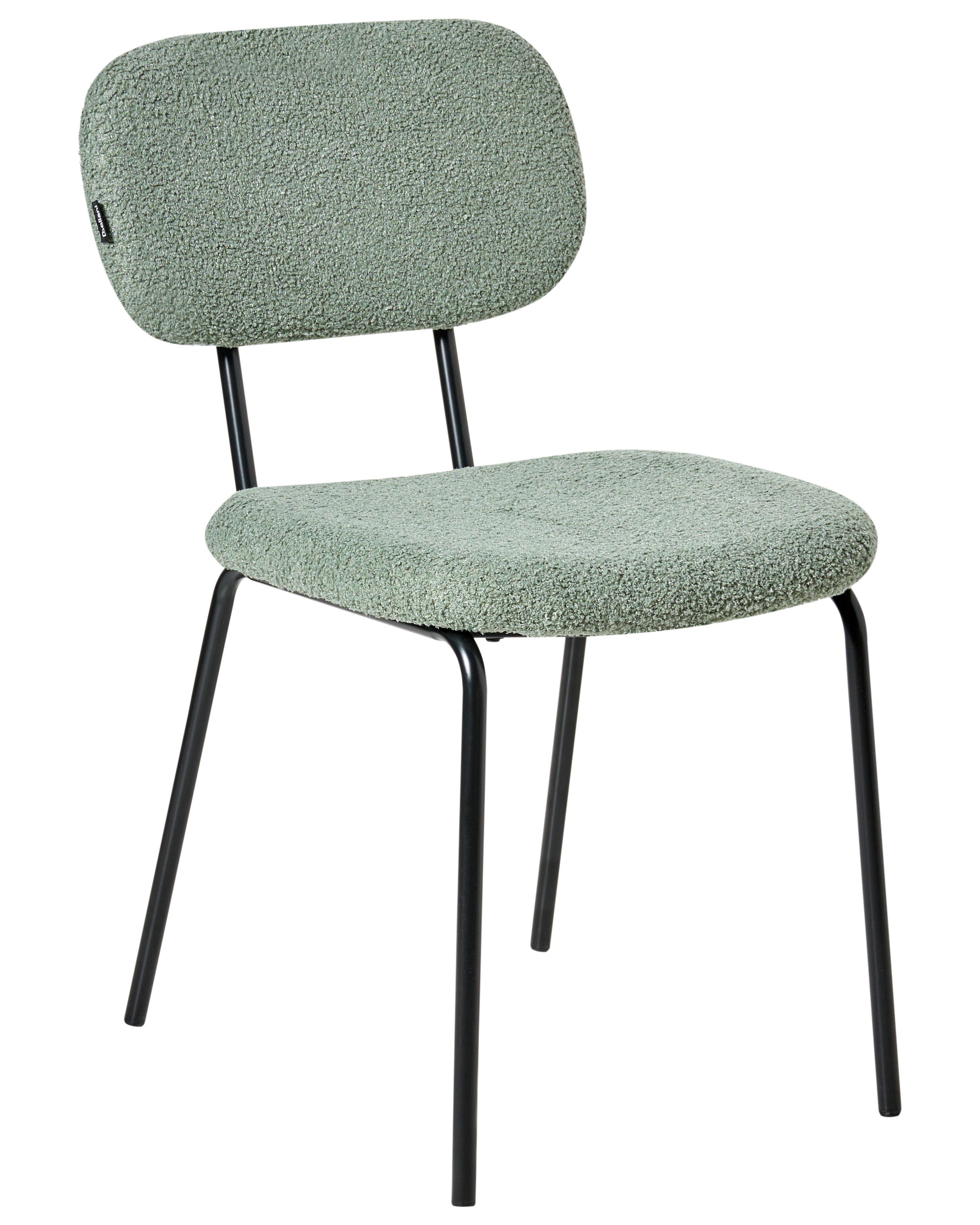 Beliani Set mit 2 Stühlen aus Bouclé Retro ADAIR