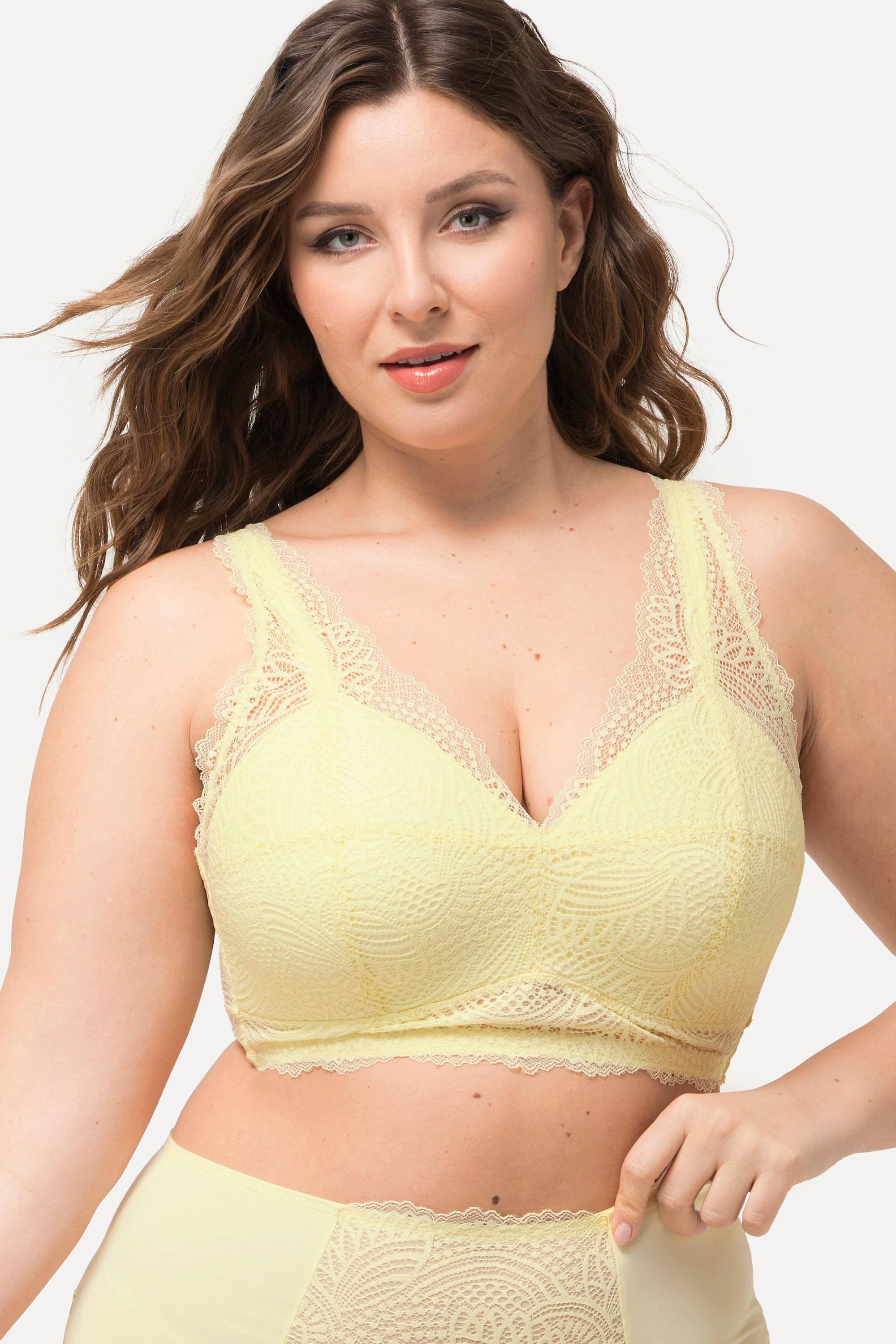 Ulla Popken Bralette, Softcups, Spitze, ohne Bügel, Cup B - F