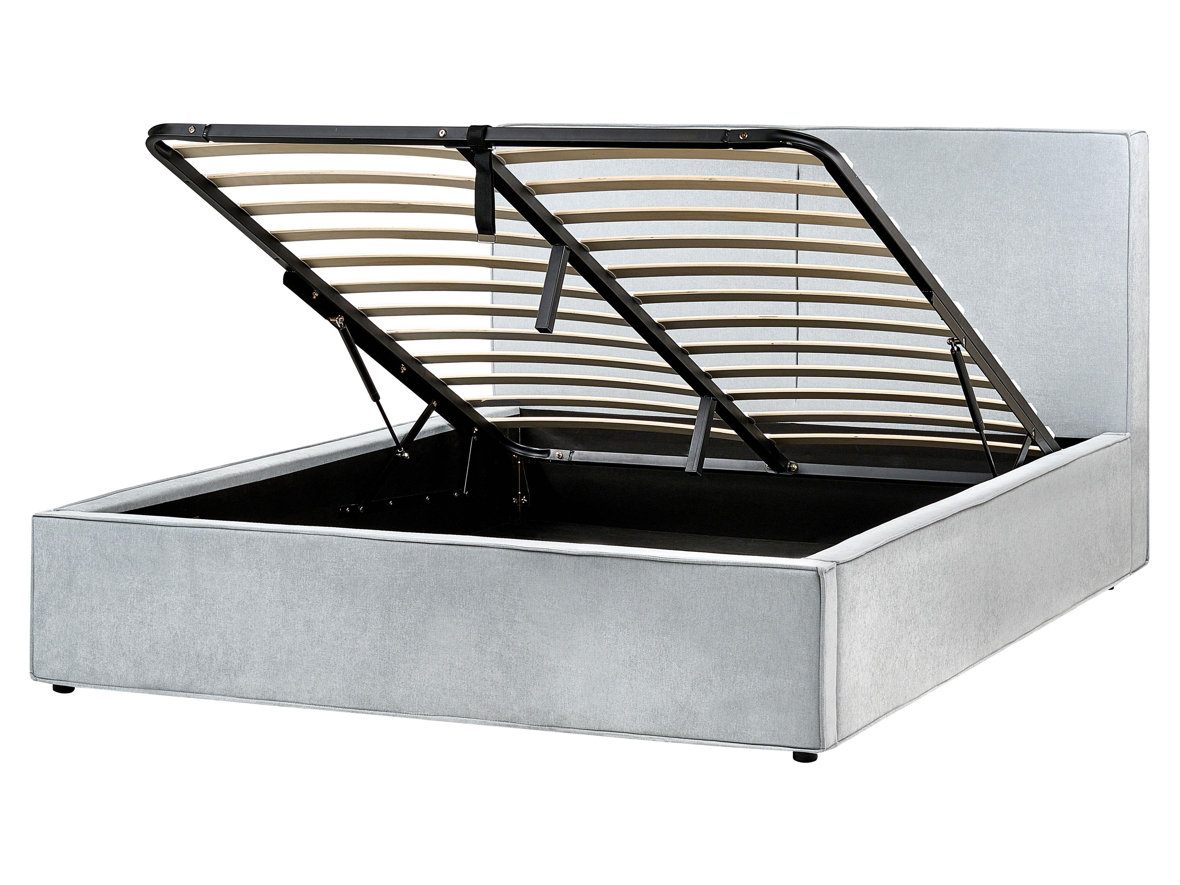 Beliani Bett mit Stauraum aus Polyester Modern MOISSAC