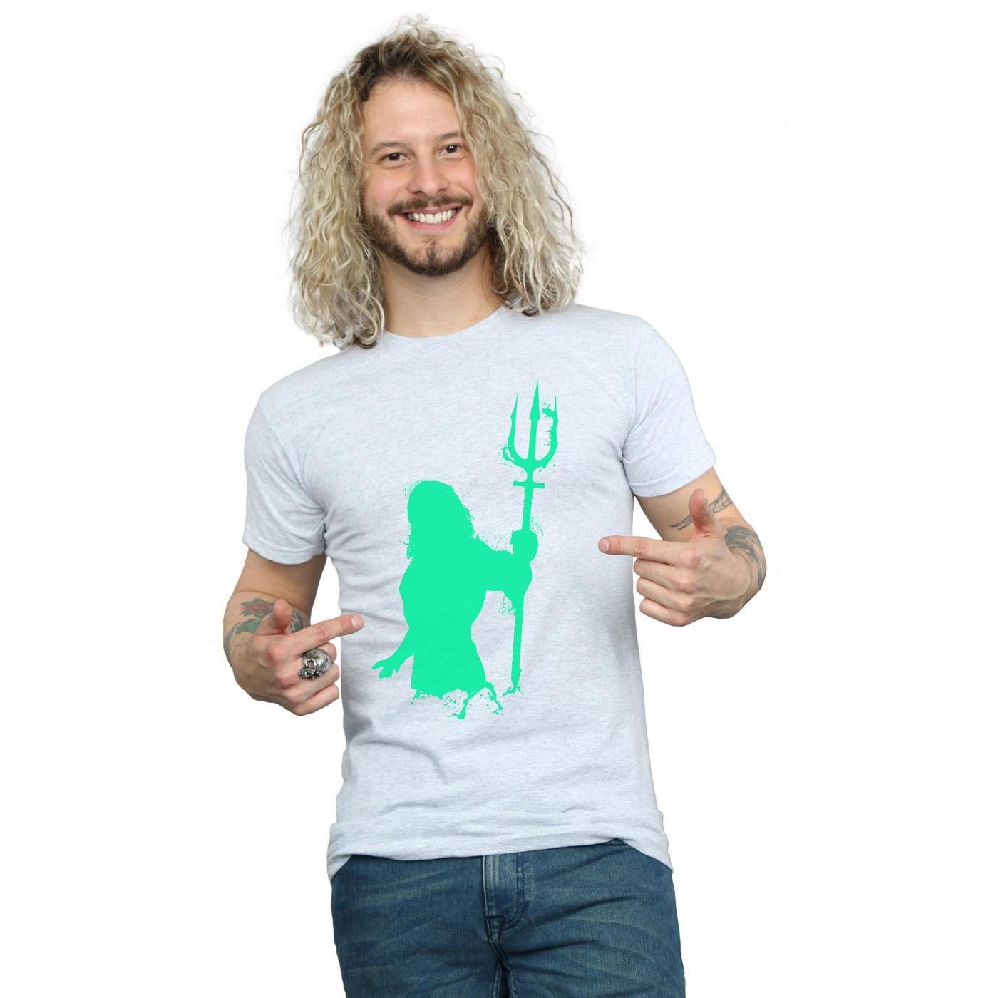 DC COMICS Aquaman Silhouette Kurzarm T-Shirt