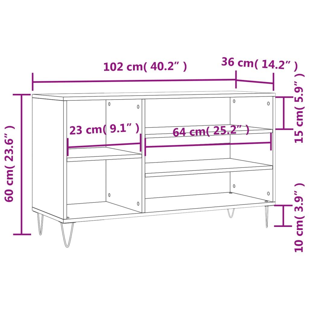 VidaXL Schuhschrank holzwerkstoff