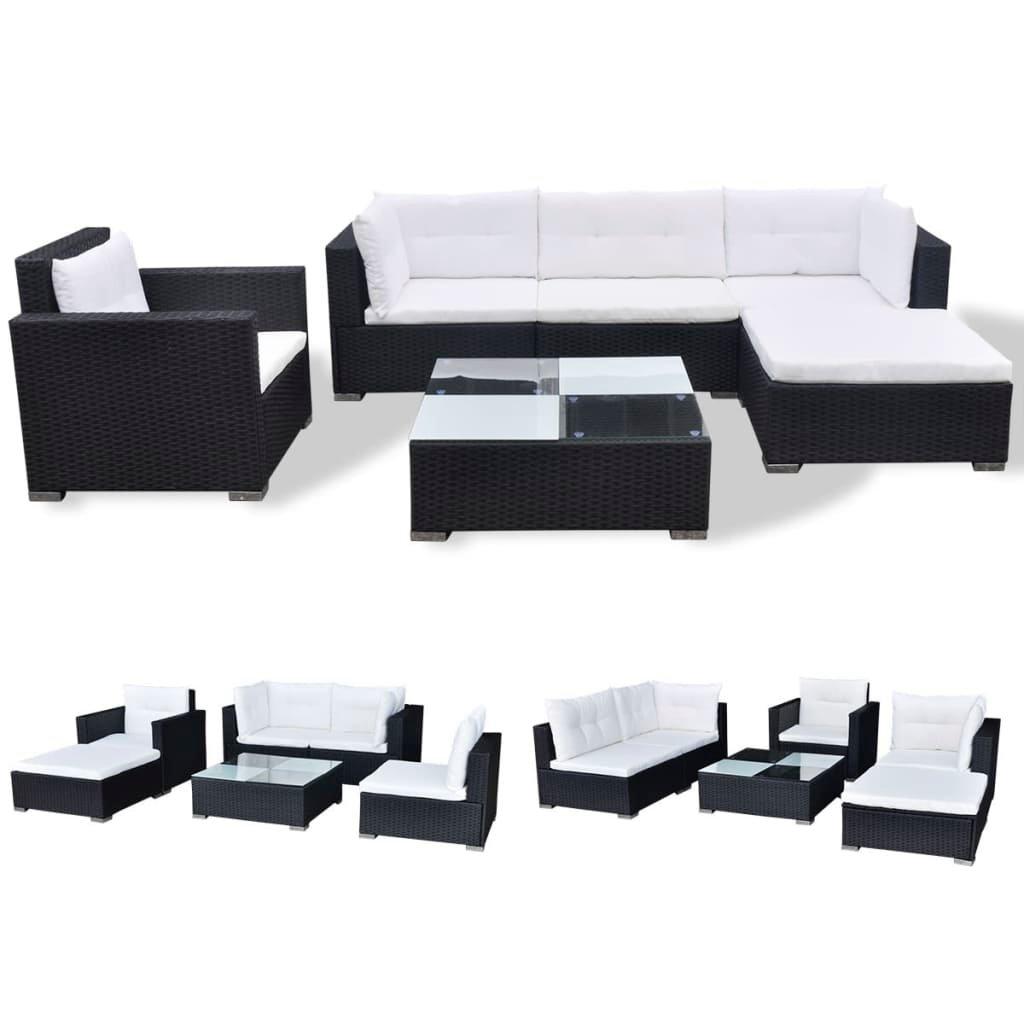 VidaXL Gartensofa poly-rattan