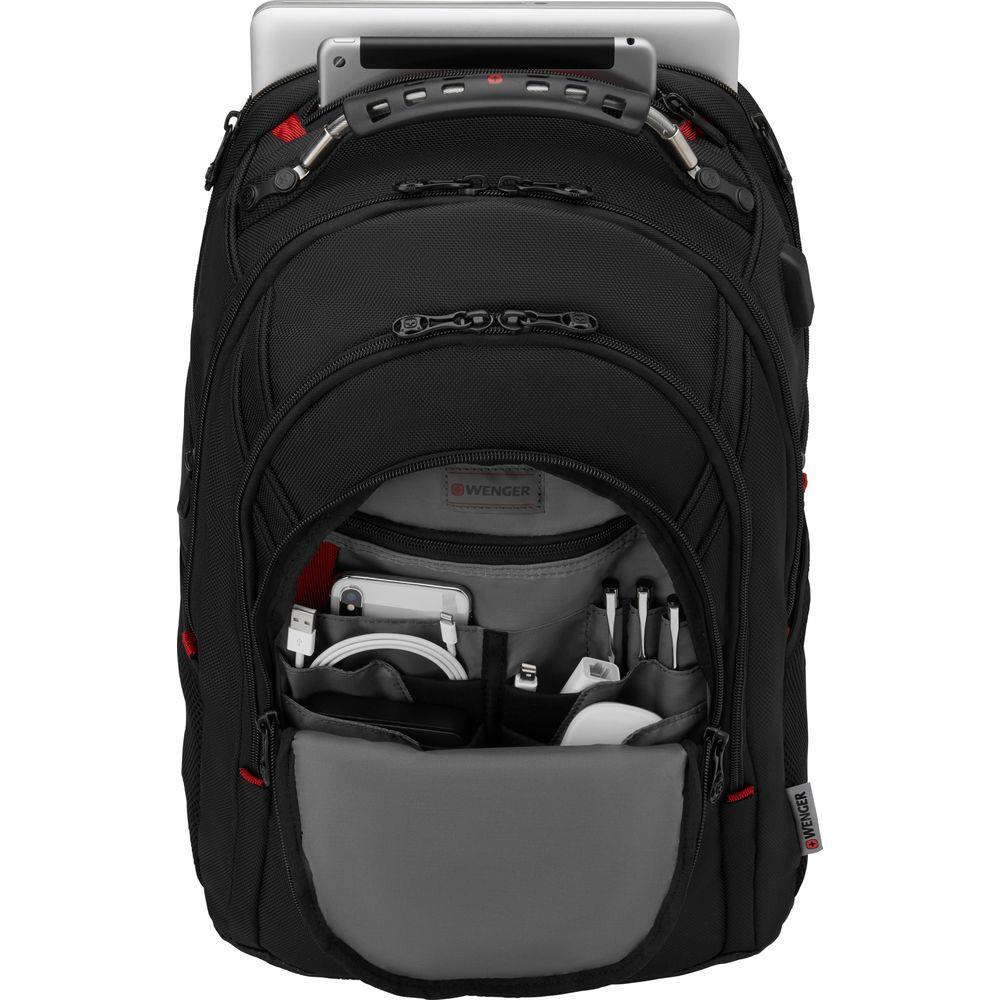 WENGER Ibex Ballistic Deluxe 16 Laptop Backpack, Black