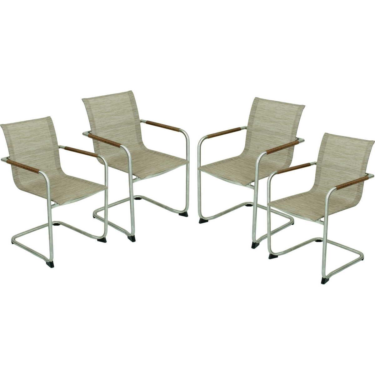 mutoni pleasure Garten Freischwinger Nova sandbraun (4-er Set)