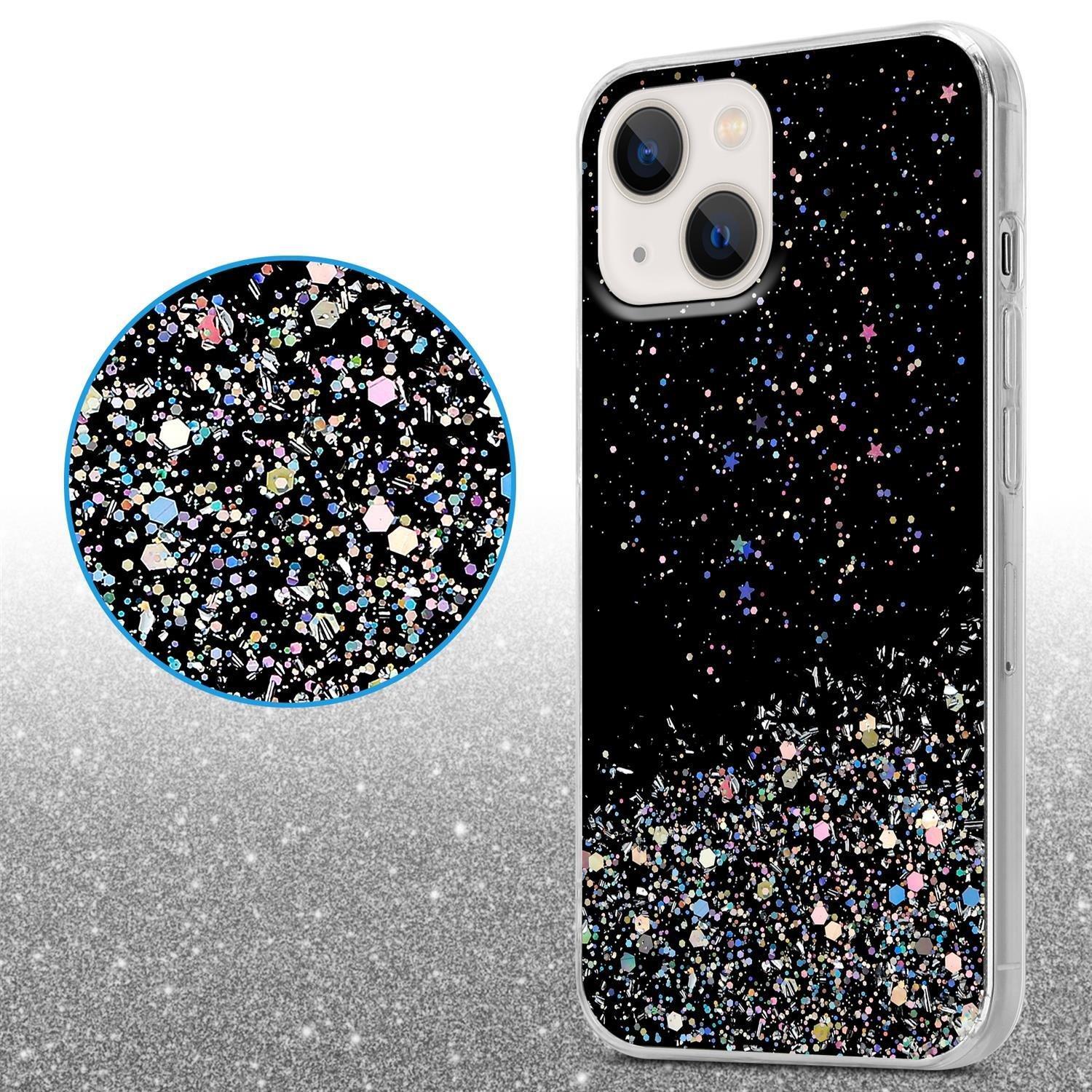 Cadorabo Hülle für Apple iPhone 13 TPU Silikon mit funkelnden Glitter