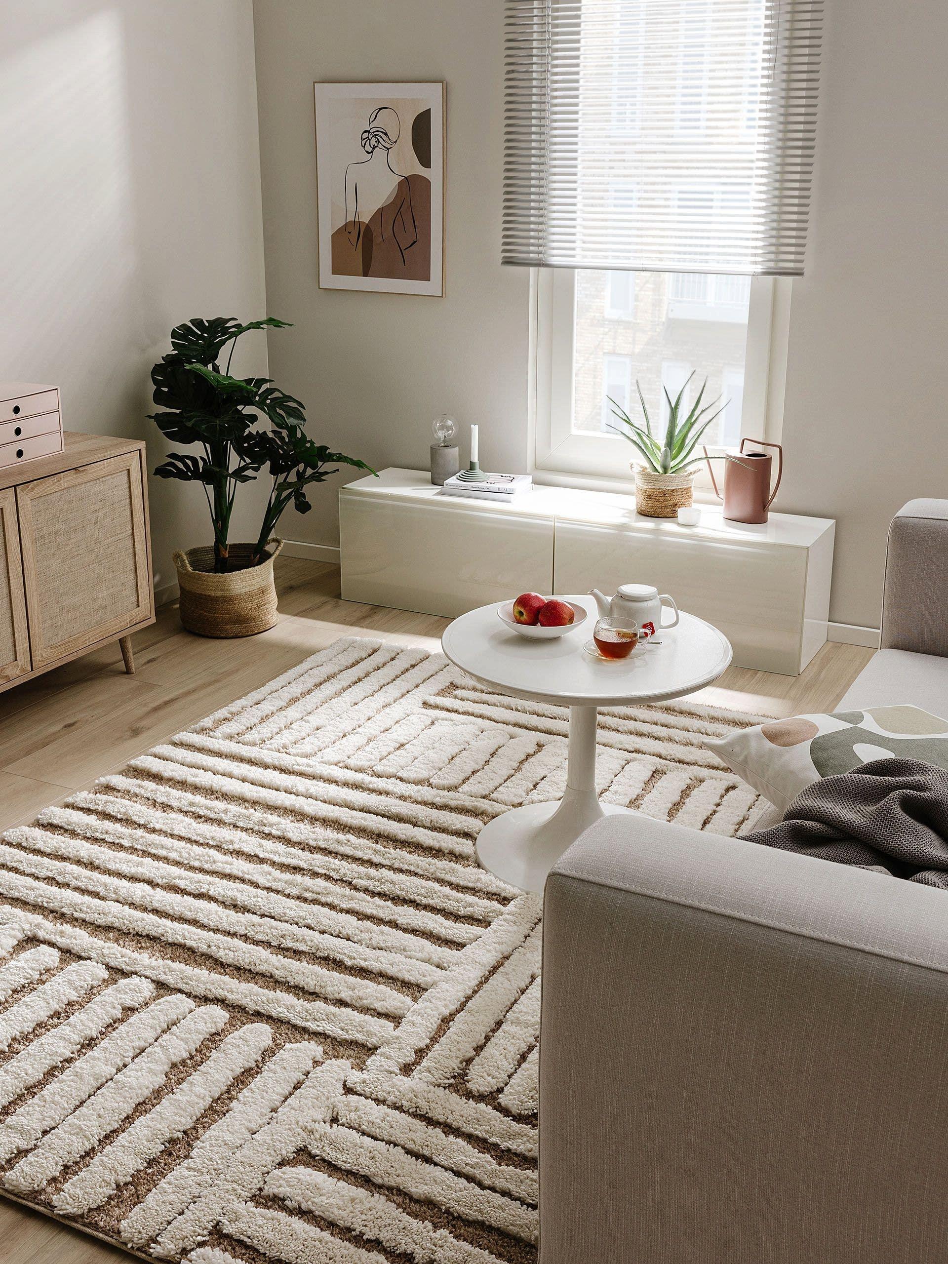 Benuta Hochflorteppich Tibo CreamBeige