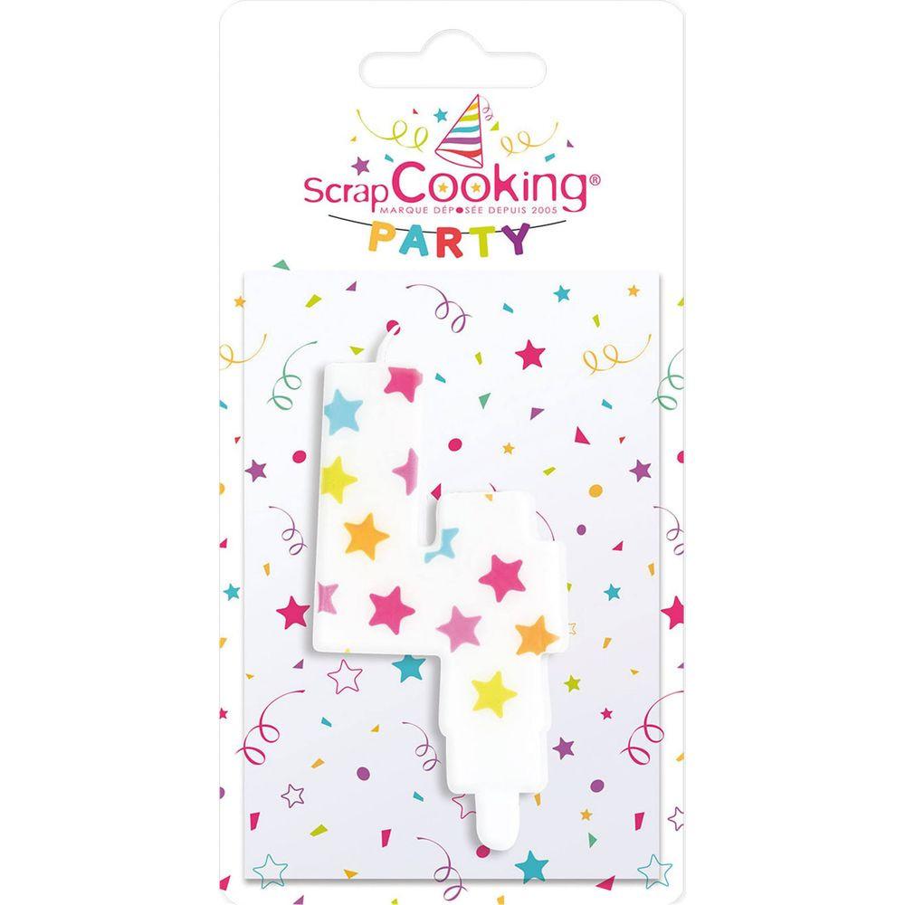 ScrapCooking Kerze Zahl 4