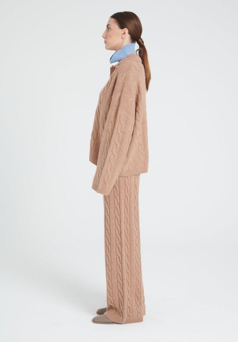 Studio Cashmere8 ZAYA 5 Polohemd mit gedrehtem Maschenbild 6 Fäden