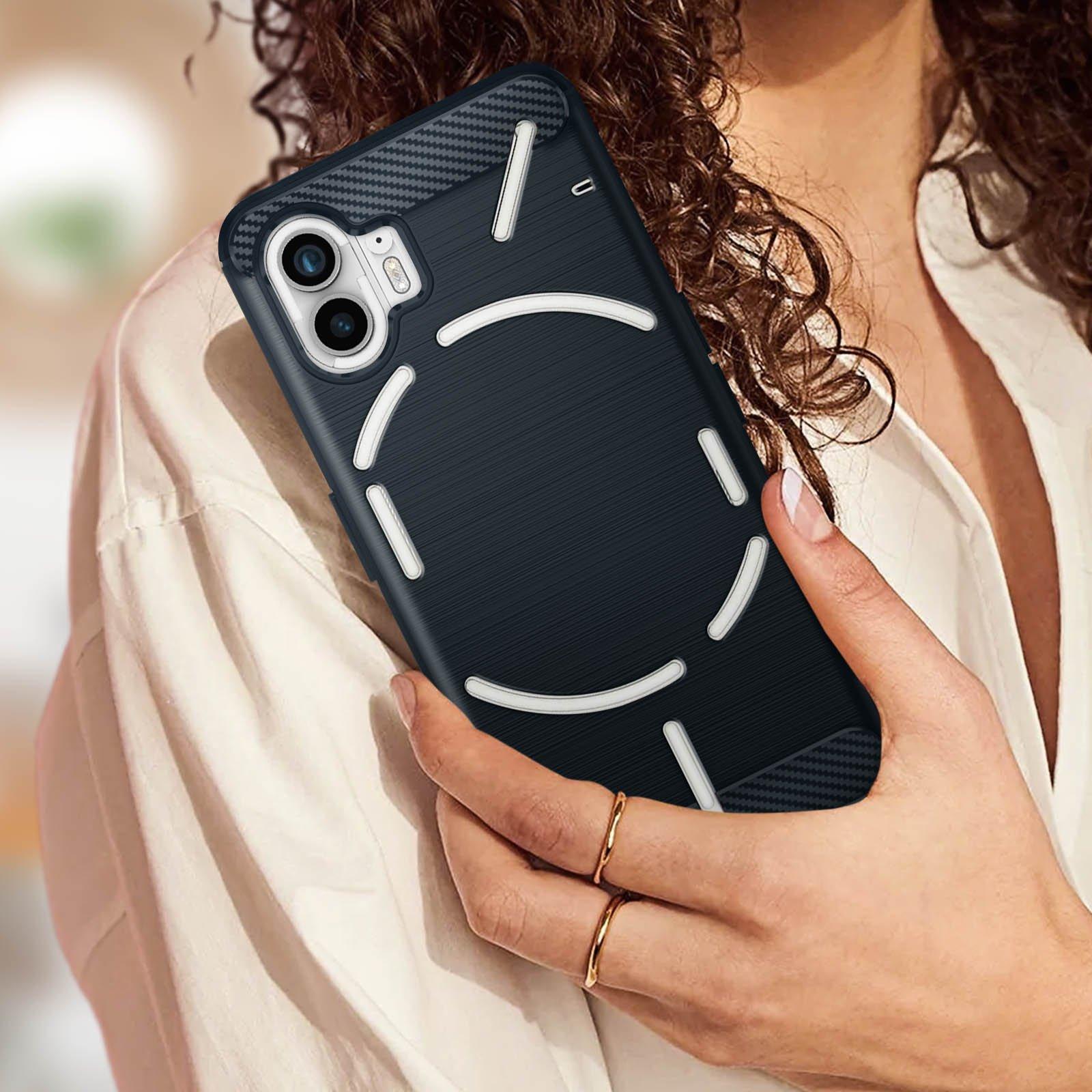 Avizar Carbon Hülle Nothing Phone 2 Dunkelblau