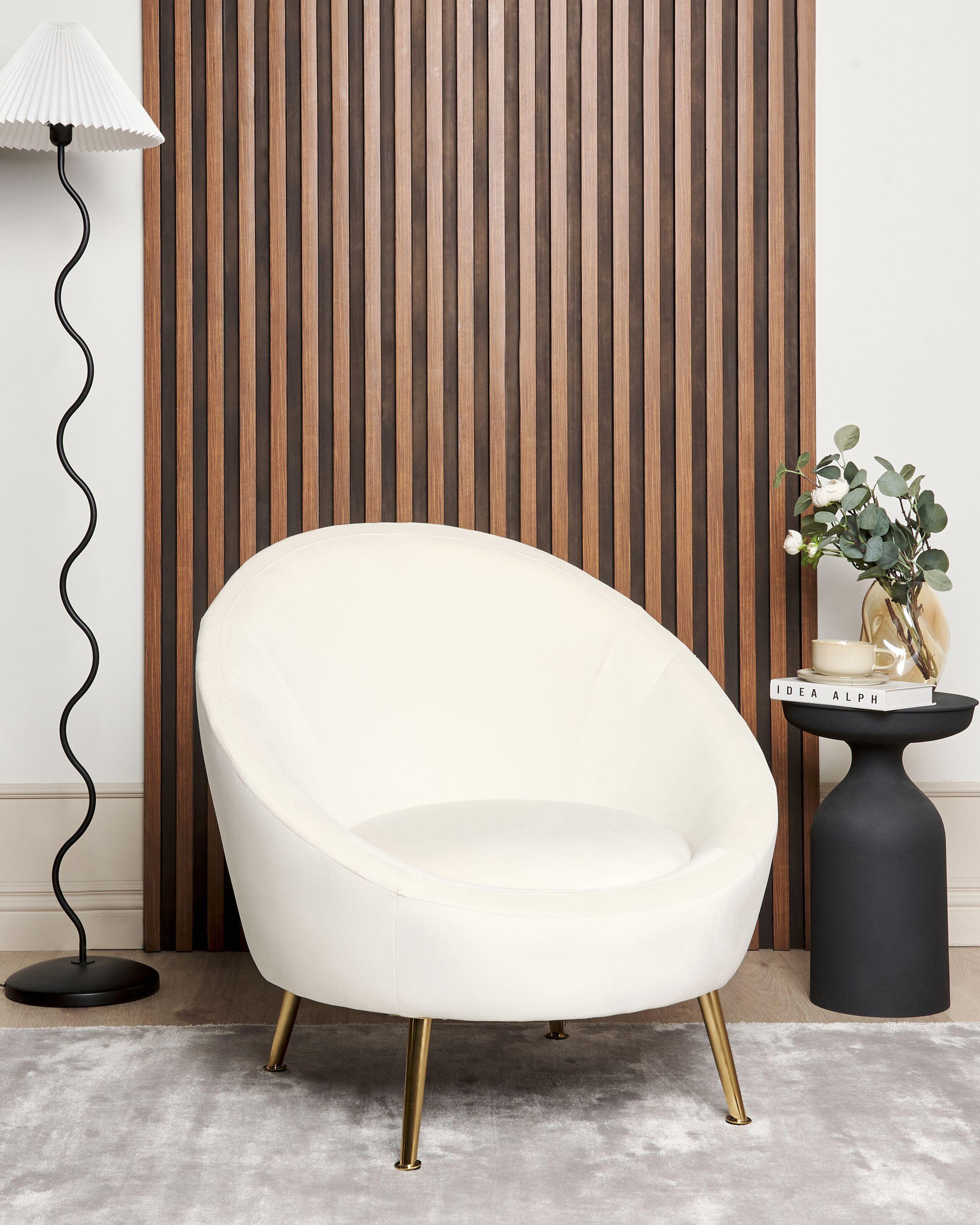 Beliani Sessel aus Samtstoff Retro LANGA