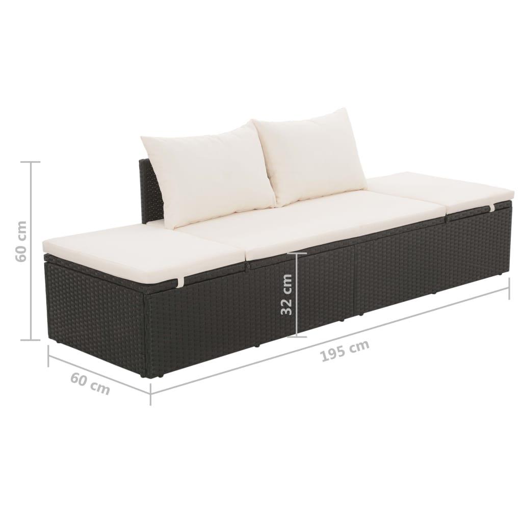 VidaXL Gartenliege poly-rattan