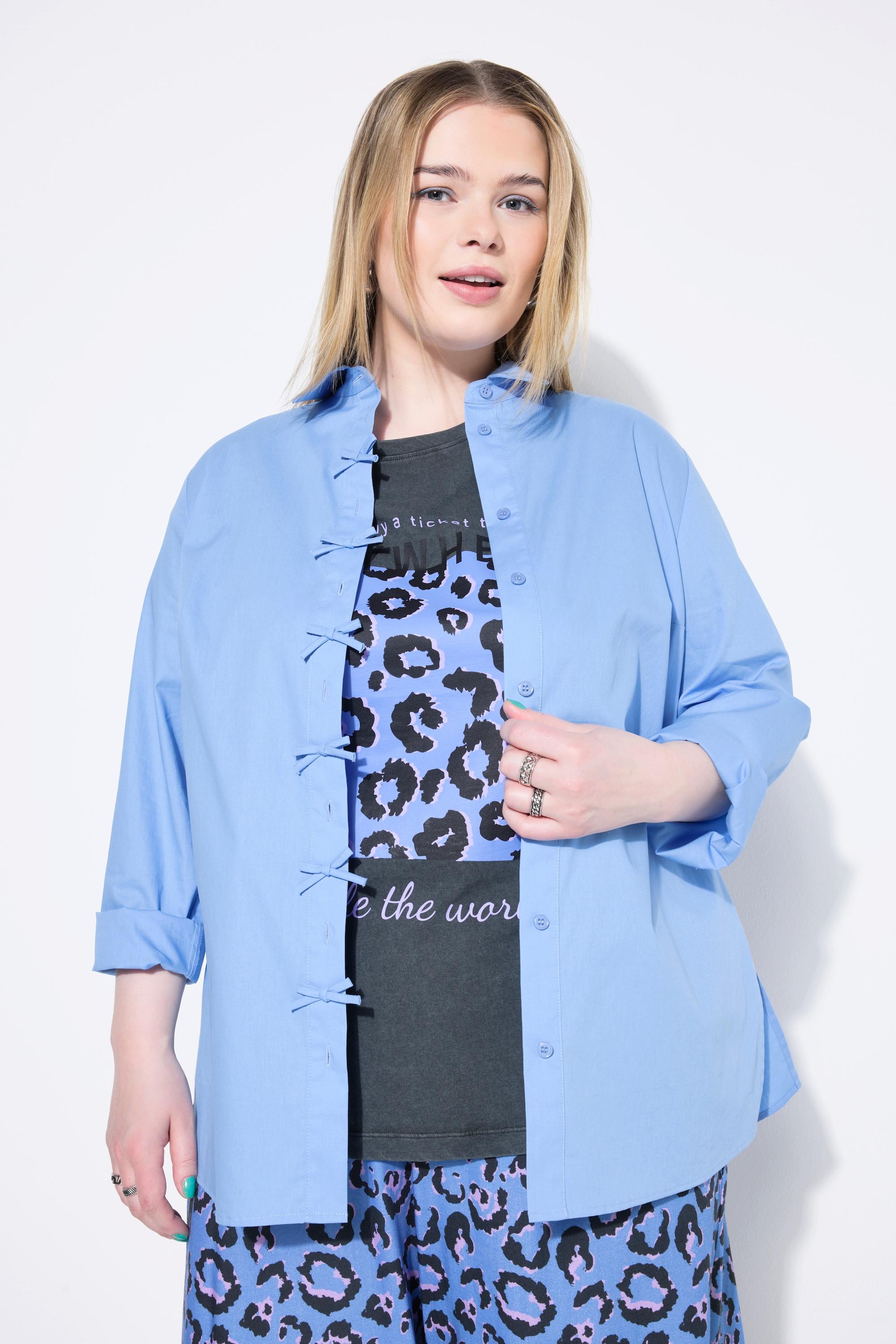 Studio Untold Hemdbluse, Boxy Shape, Schleifen, Langarm