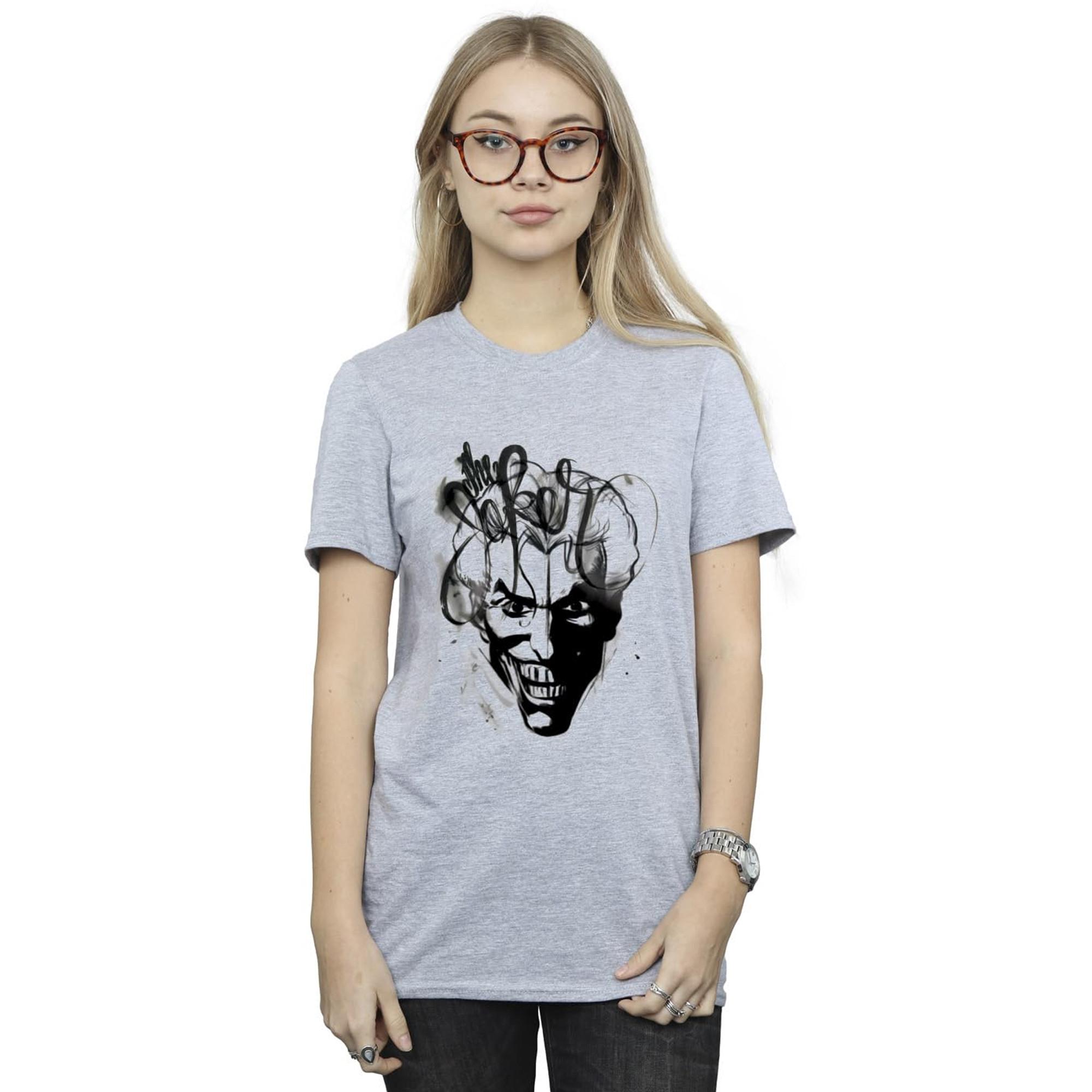 BATMAN Joker Skizze Boyfriend Fit T-Shirt