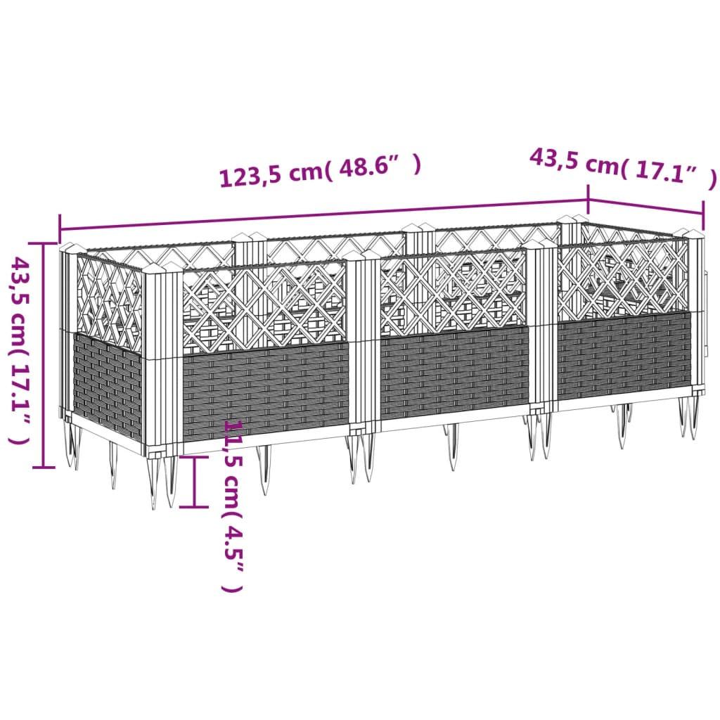 VidaXL Pflanzkasten polypropylen