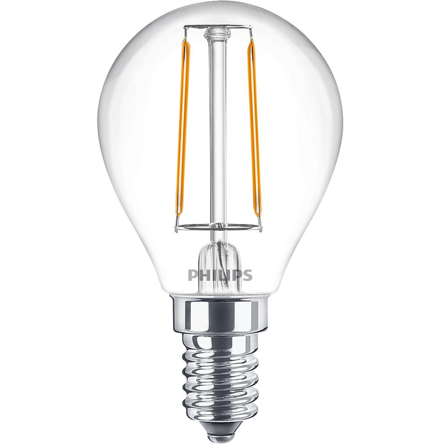 PHILIPS 2er-Pack LED E14 Globe 2W (25W) Klar 250lm