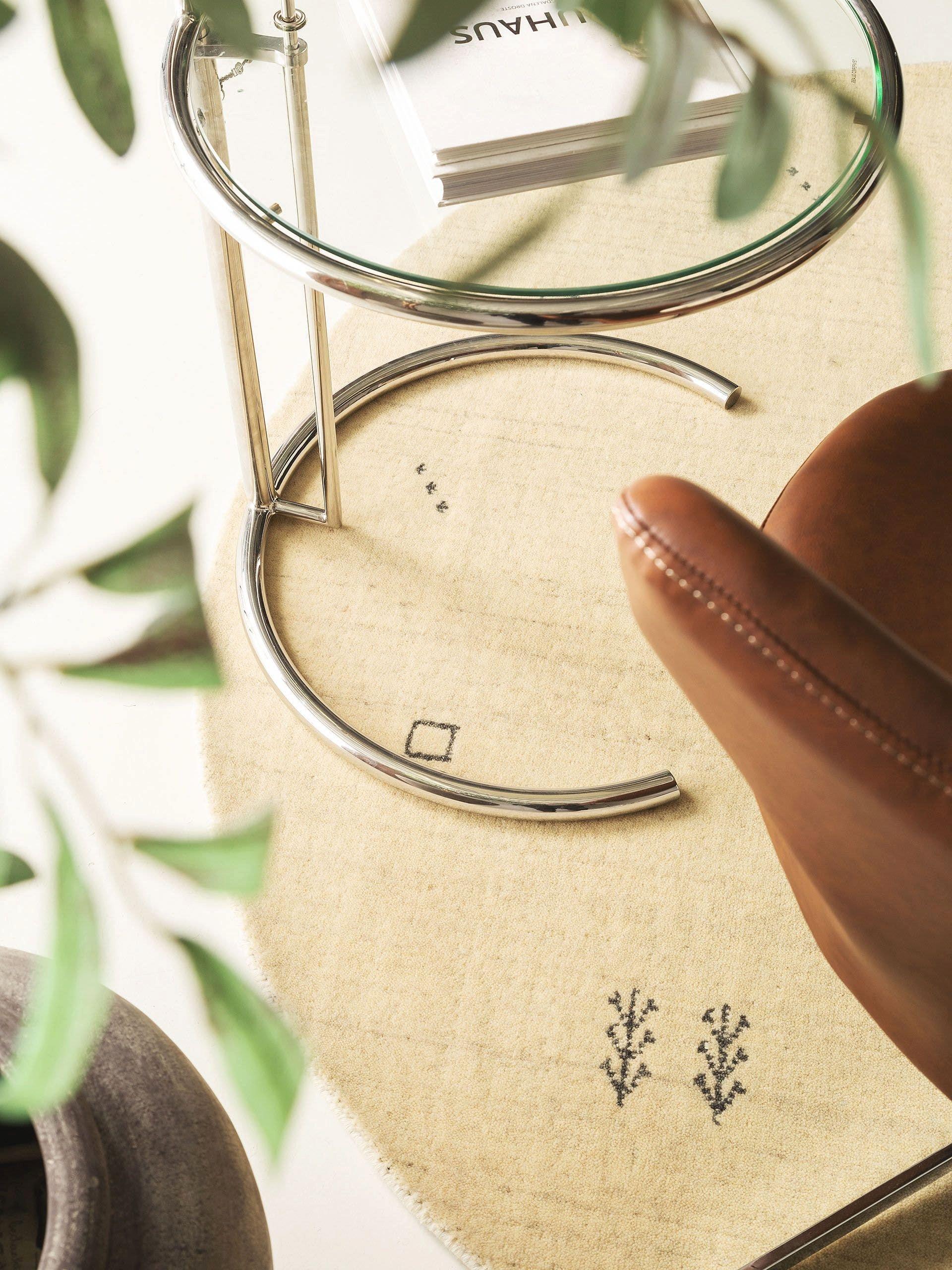 Benuta Wollteppich rund Jamal Cream