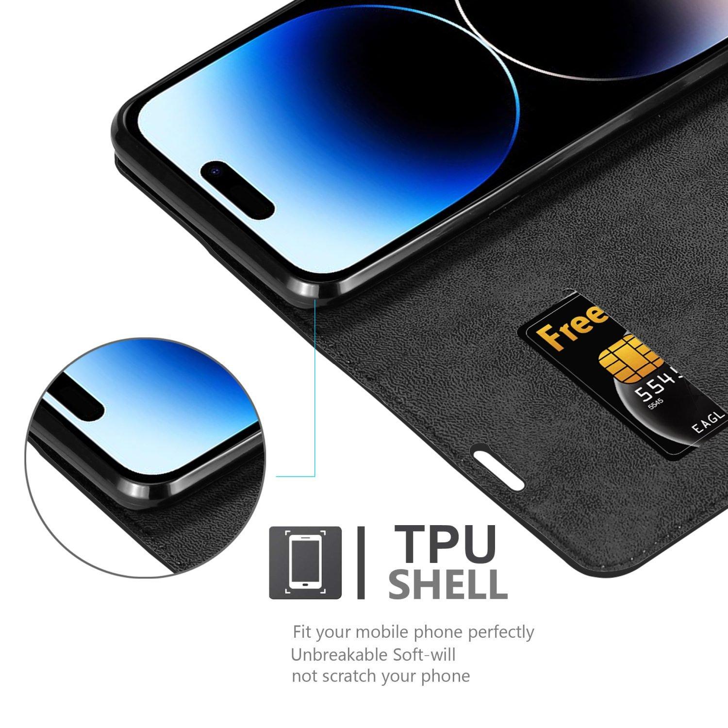 Cadorabo Hülle für Apple iPhone 14 PRO MAX Magnetverschluss, Kartenfach