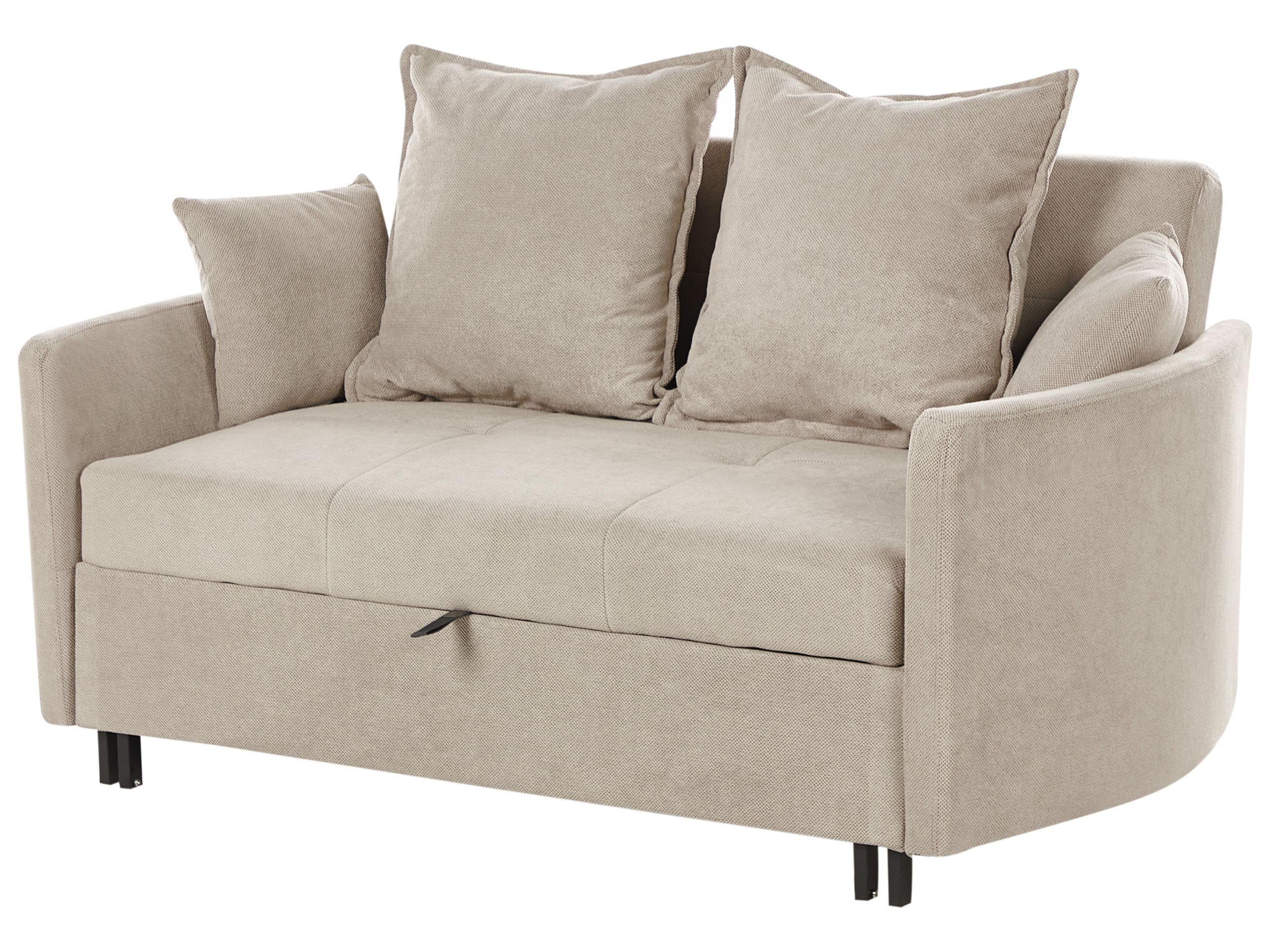Beliani Schlafsofa aus Polyester Skandinavisch HOVIN