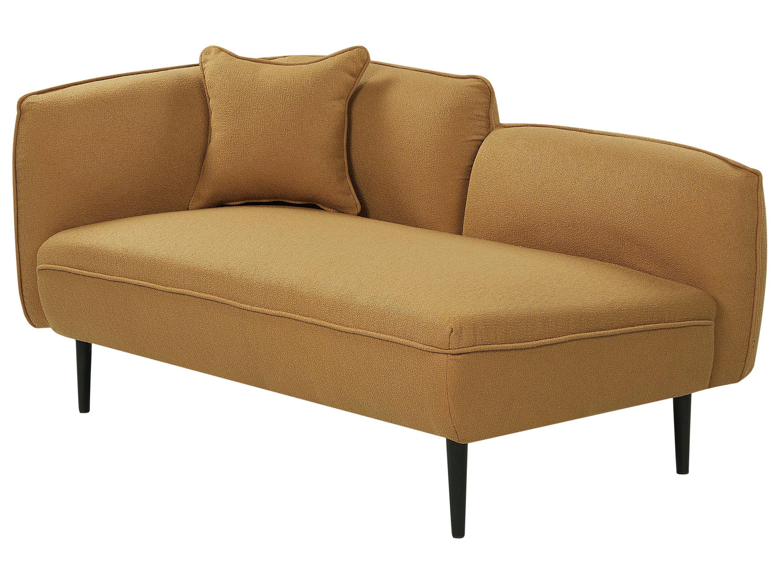 Beliani Linksseitige Chaiselounge aus Bouclé Modern CHEVANNES