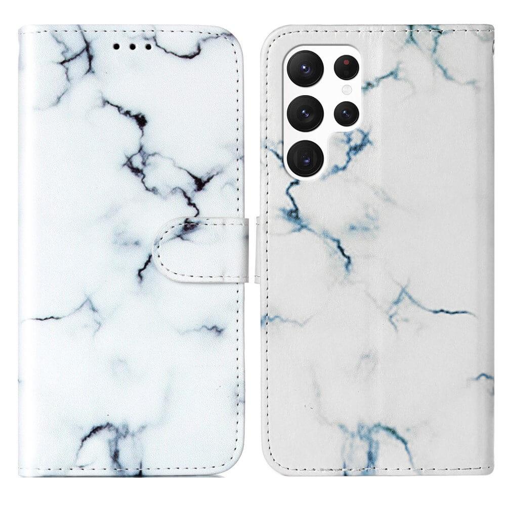 Cover-Discount Galaxy S24 Ultra - Leder Etui Hülle Marble