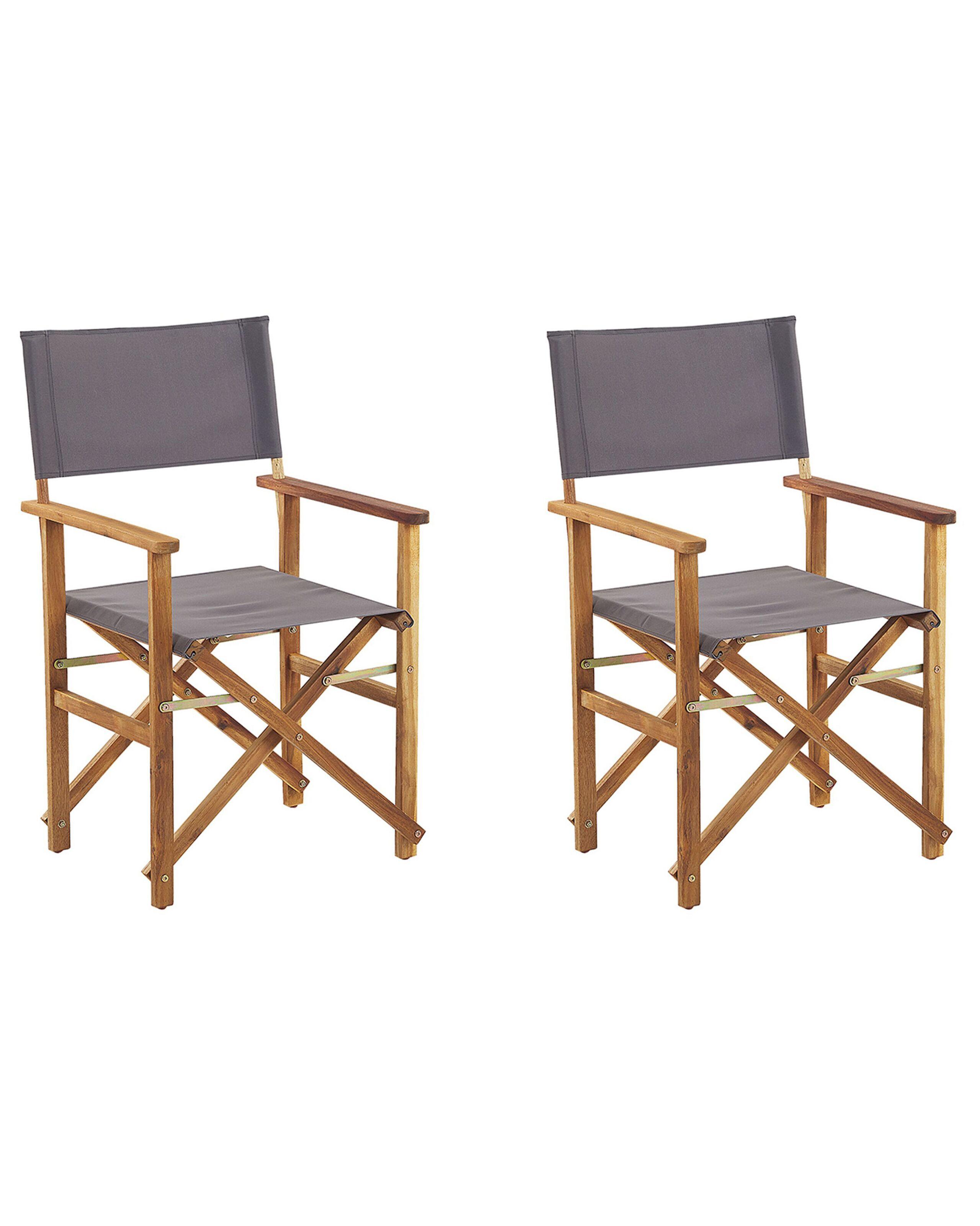 Beliani Gartenstuhl 2er Set aus Polyester Retro CINE