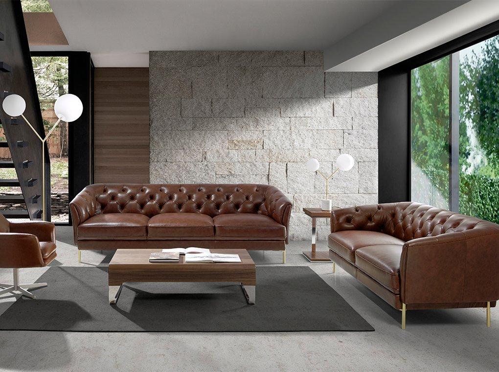 ANGEL CERDA Quadratischer Ecktisch Nussbaum