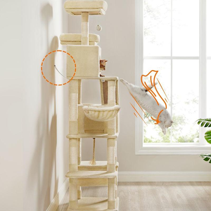 Northio Großer Kratzbaum mit Kratzbaum, Aussichtspunkten und Hängematte