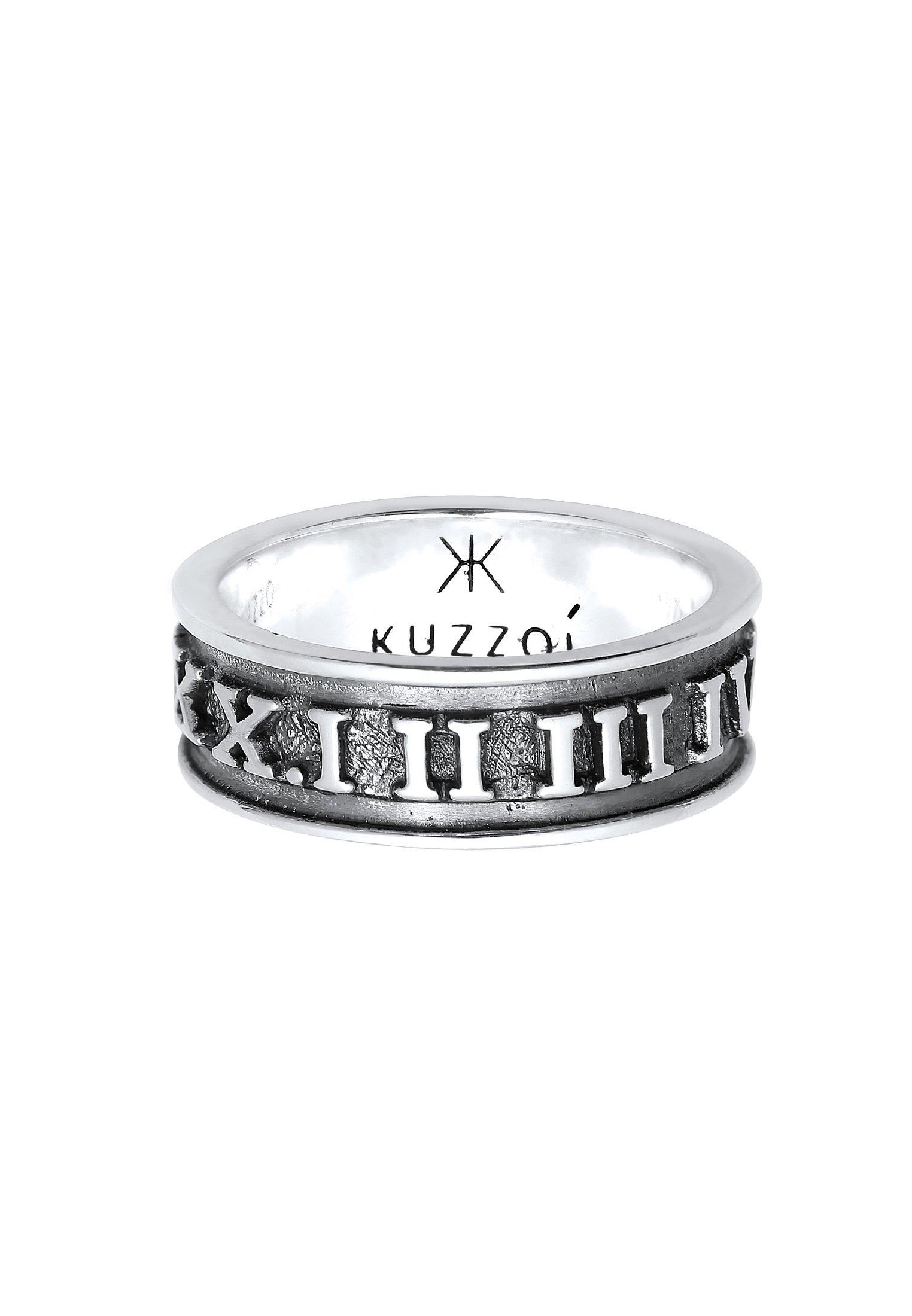 Kuzzoi Ring Bandring Römische Zahlen 925 Silber