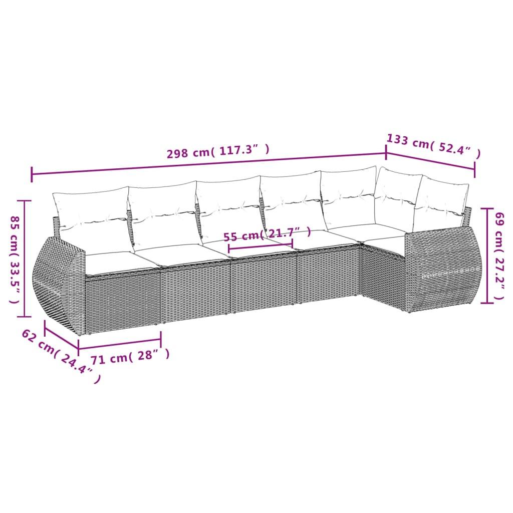 VidaXL Garten sofagarnitur poly-rattan