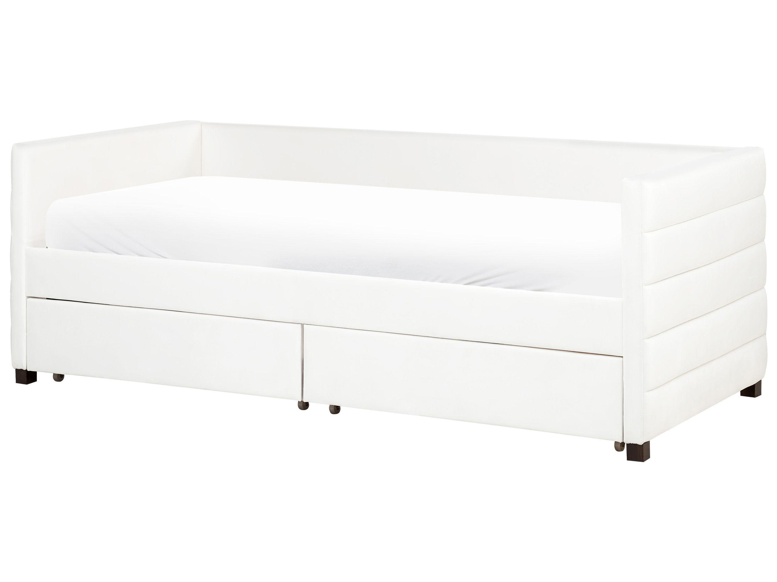 Beliani Tagesbett mit Stauraum aus Samtstoff Glamourös MARRAY