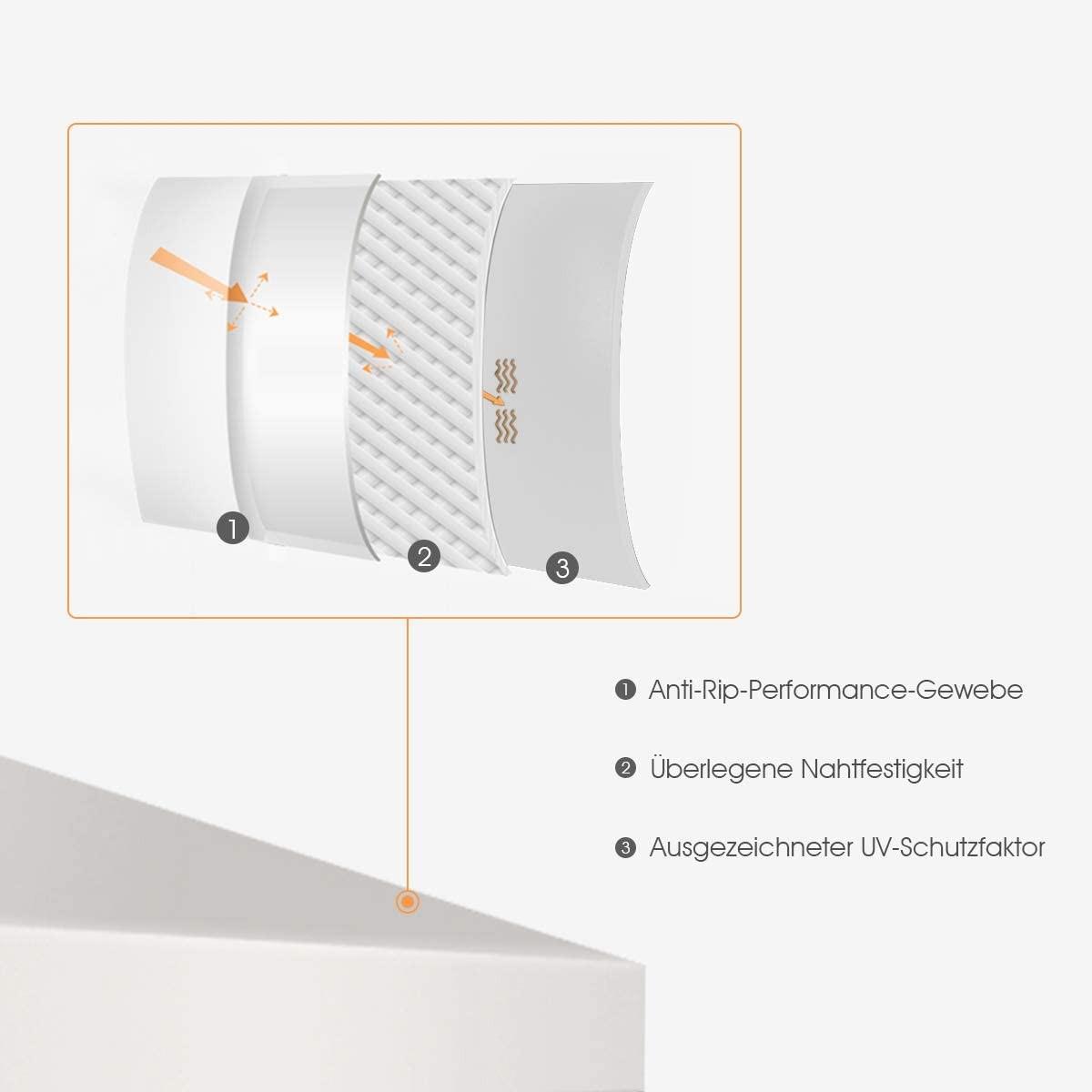 Northix Pavillon-Ersatzdach Sonnenschutzabdeckung mit Klettverschlüssen 300 x 300 cm Beige
