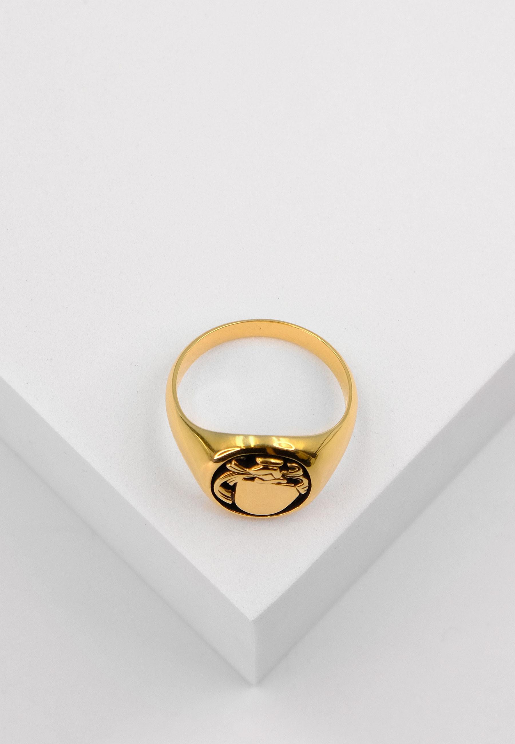 MUAU Schmuck Wappenring Gelbgold 750