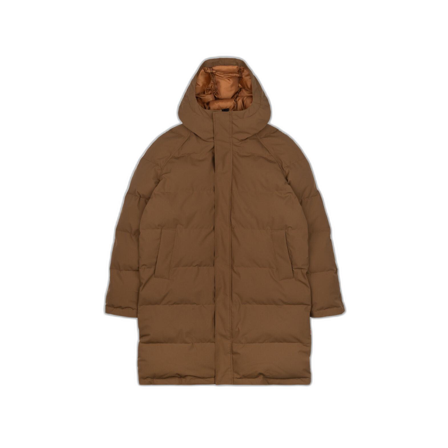 Revolution leichte, lange raglan-tretch-daunenjacke