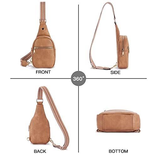 Only-bags.store Brusttasche Sling Bag, PU Leder Crossbody Bag Klein Umhängetasche Schultertaschen für Brusttasche Sling Bag, PU Leder Crossbody Bag Klein Umhängetasche Schultertaschen für